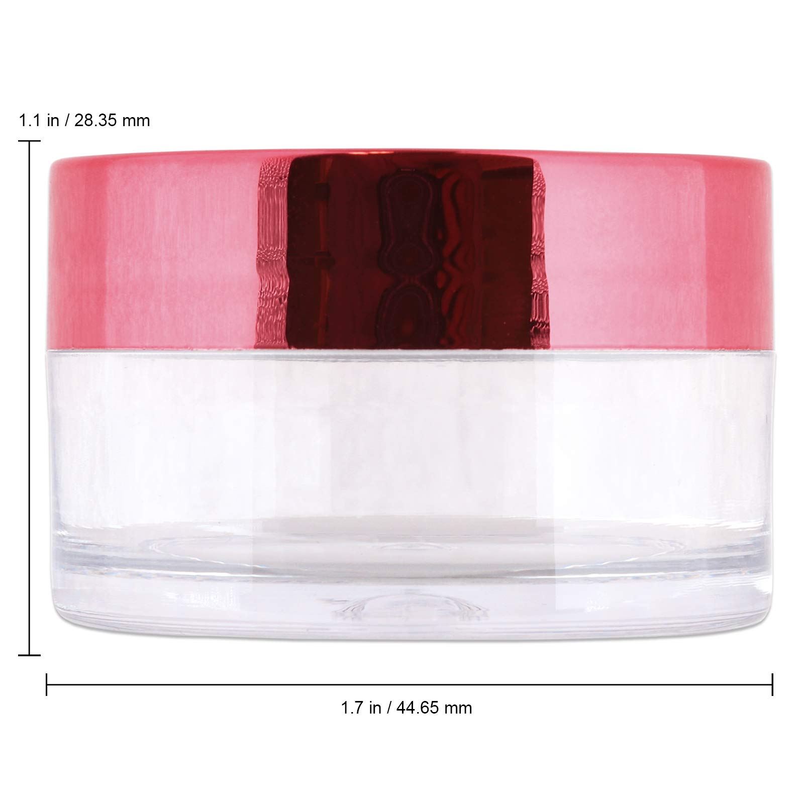 Beauticom 20g/20ml Clear Acrylic Round Jars with Lids - Lip Balm Containers, Cream Jars, Makeup & Cosmetic Storage, Sample Jars, Ointment Containers (936 Jars/Case, Metallic Rose Gold) - Perfect for DIY Beauty Products, Travel Size Cosmetics & Small Batch Creations