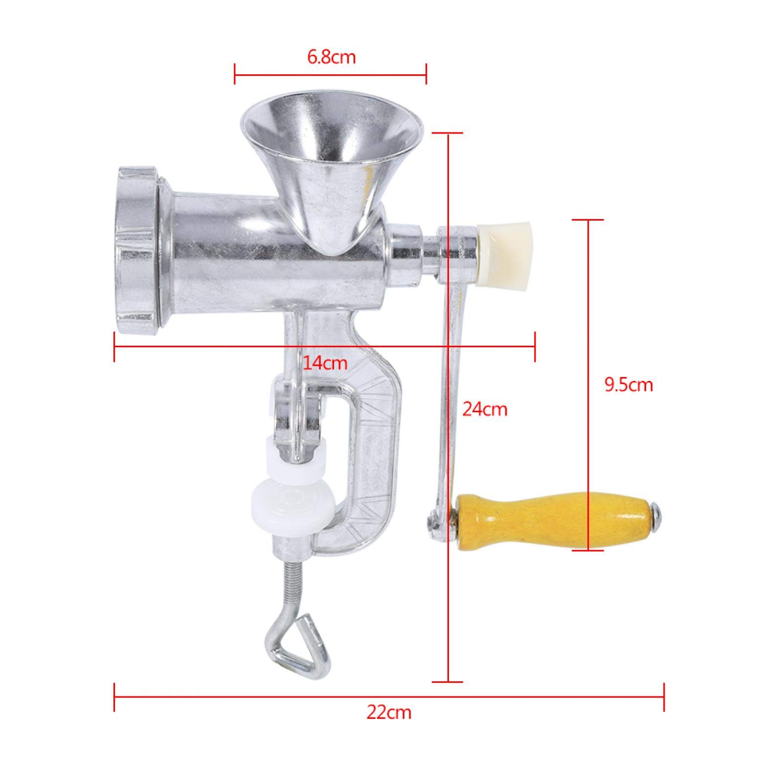 Premium Manual Meat Grinder - Heavy Duty Aluminum Alloy Hand Crank Pasta Maker & Sausage Stuffer for Beef, Pork, Chicken - Easy to Install & Clean - Perfect for Home Kitchen, Restaurant, Hotel & Butcher Shop - Ideal for Making Fresh Ground Meat, Homemade Sausages & Pasta Dough