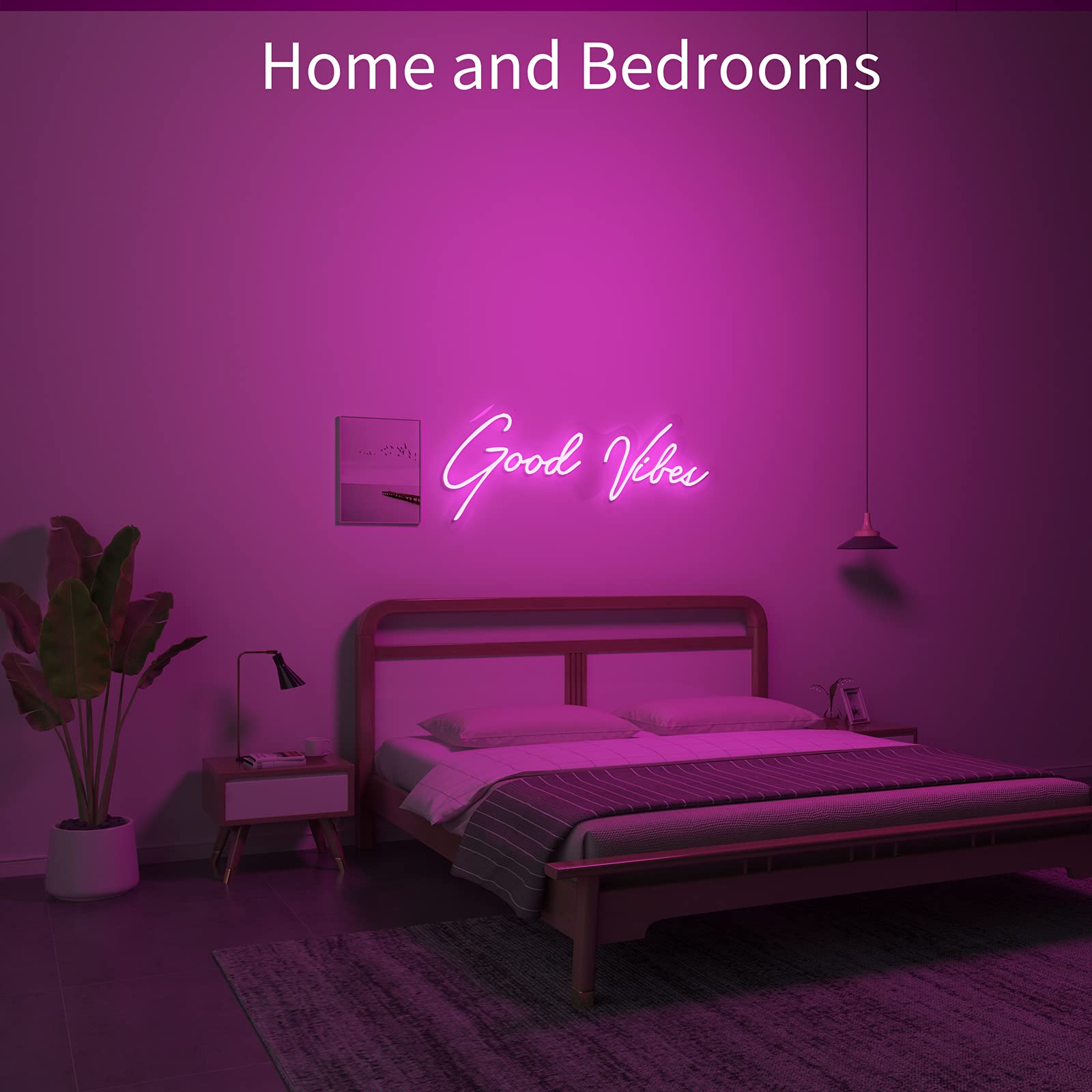 Good Vibes Pink Neon Sign - 30