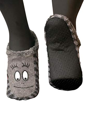 BRATS N BEAUTY® Warm Knitted Slipper Socks for Kids - Soft Rubber Sole Winter Booties for Boys & Girls (3-4 Years) - Cozy Indoor & Outdoor Wear for Playtime and Lounging