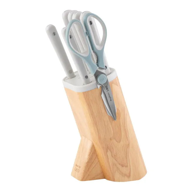 Premium 7-Piece Stainless Steel Knife Block Set - Glints Spirit - Perfect for Home Chefs & Professional Kitchens