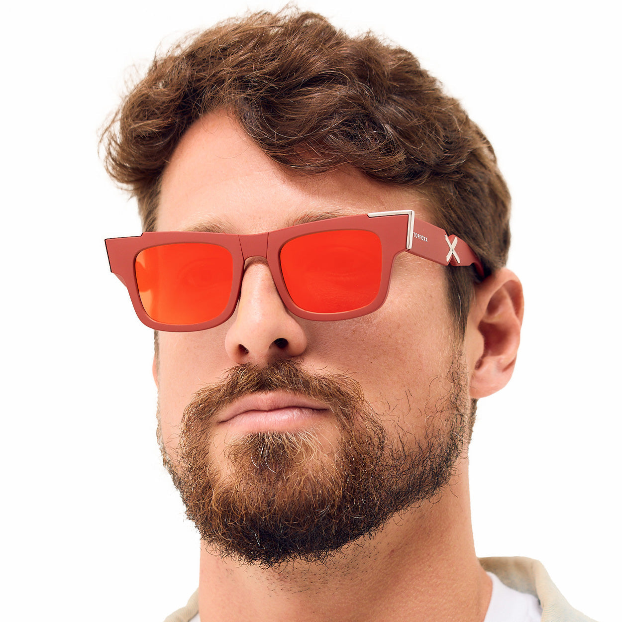 Fold It Mirrored Red Prescription Glasses - Stylish & Lightweight Eyewear for Reading, Driving, and Outdoor Activities