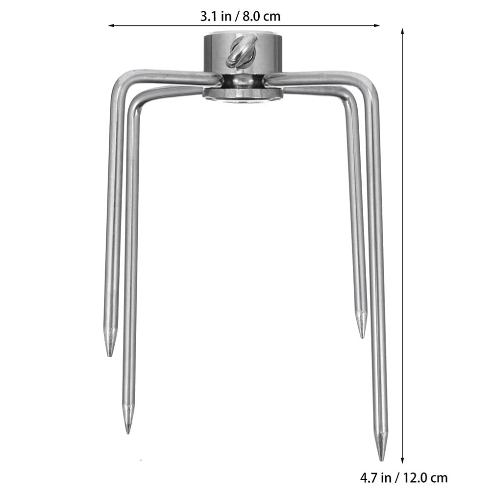 Stainless Steel BBQ Rotisserie Fork for Chicken - Cabilock 1pc Air Fryer & Grill Accessory - Perfect for Rotating Roasts, Air Frying & Outdoor Grilling