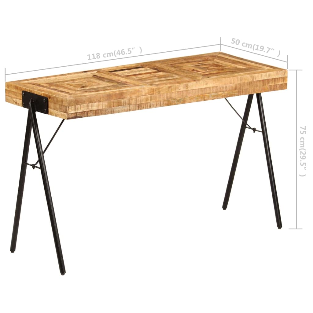 Solid Mango Wood Computer Desk 46.5