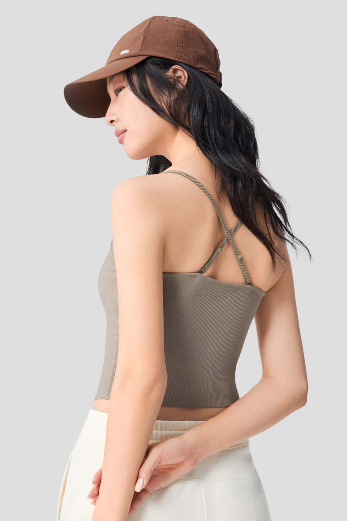 Grace Women's Open Back Tank Top with Built-in Bra - UPF 50+ Sun Protection for Yoga, Running & Summer Outdoor Activities