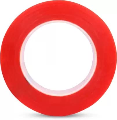 WigzoTapes Double Sided Red Poly Hair Wig Tape - 24mm x 25m Waterproof Strong Hold Adhesive for Wigs, Toupees & Extensions - Perfect for Cosplay, Theater & Daily Wear