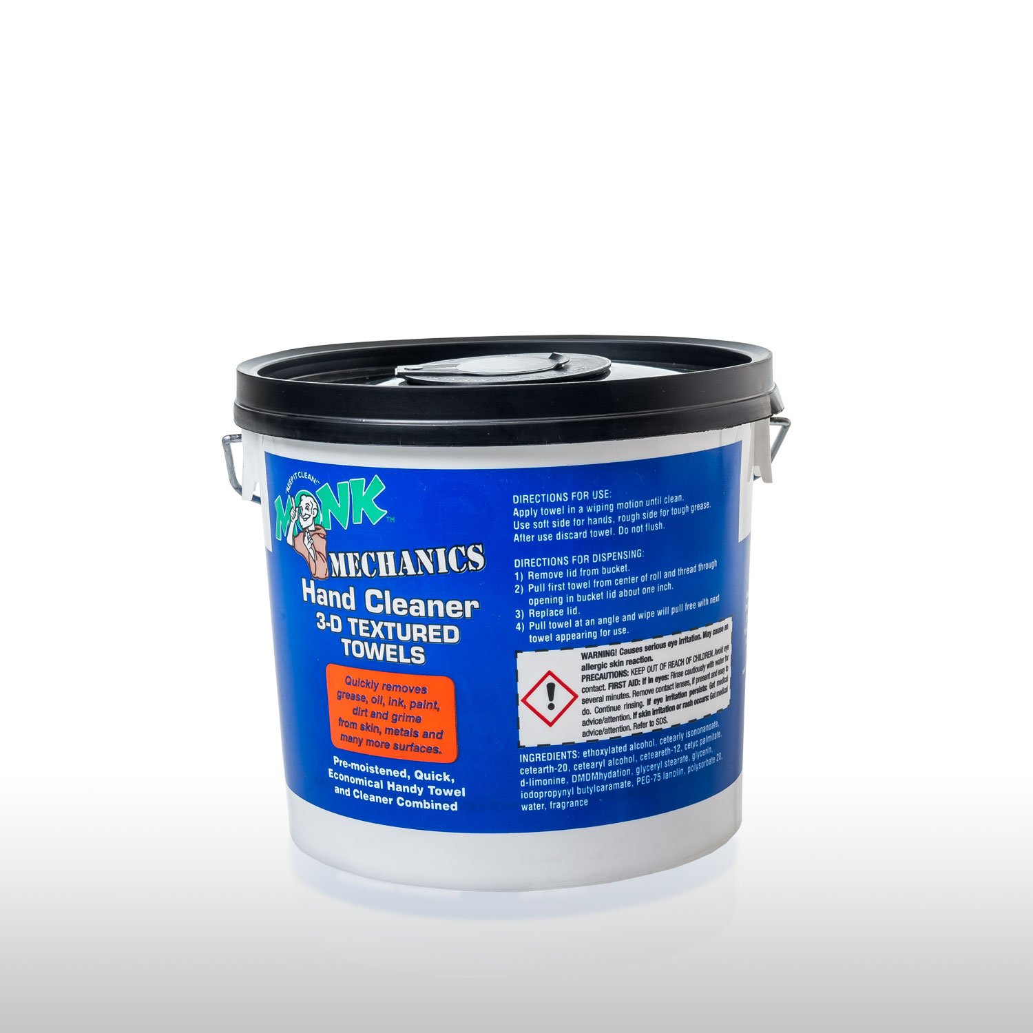 Monk Wipes Heavy Duty Mechanic Wipes - 4 Pack (130 Count Each) for Paint, Oil, Grease & Grime Removal | Multi-Purpose Shop & Hand Cleaning Wipes | Ideal for Auto Repair, Industrial & Workshop Use