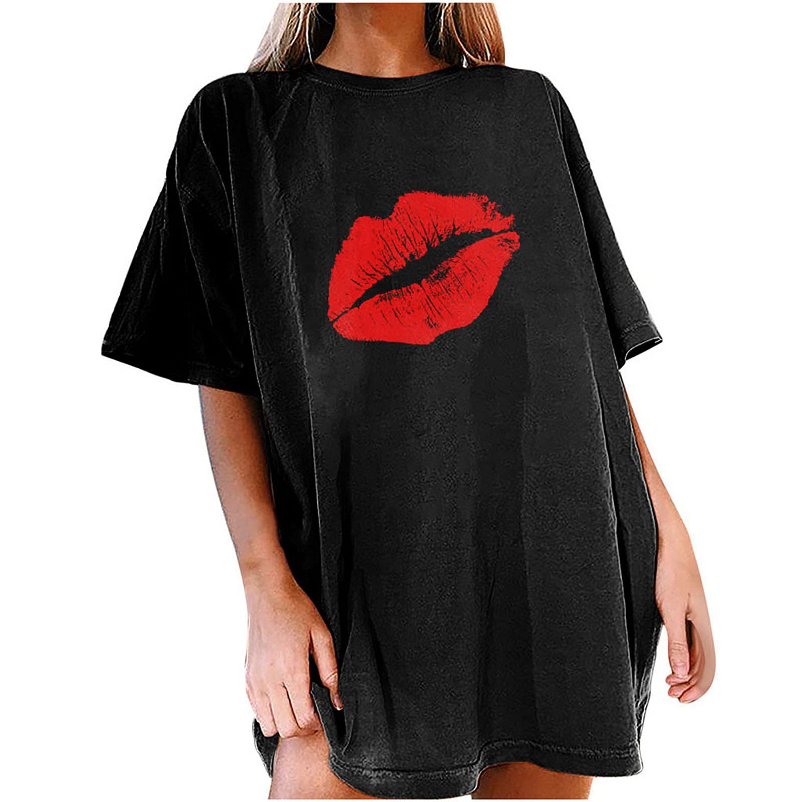 Women's Summer T-Shirt - Fashion Loose Fit Mock Turtleneck Long Sleeve Top for Casual Wear & Party Outfits | Comfortable Everyday Blouse for Work, Dating and Social Events