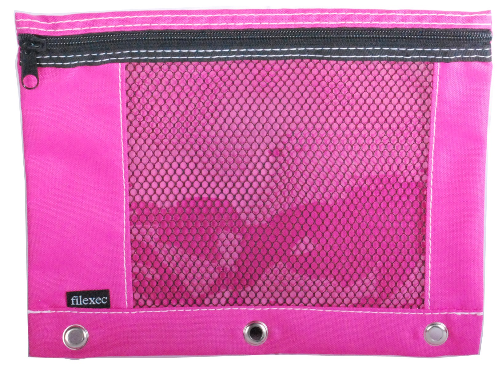 Filexec Soft Touch Pencil Pouch - Hot Pink School & Office Supplies for Students, Teachers & Professionals (18272) - Perfect for Organizing Pens, Pencils & Art Supplies