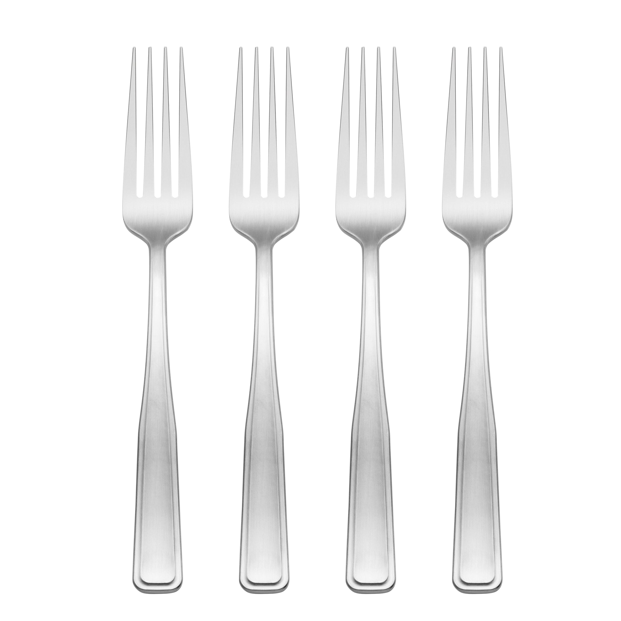 Premium Reid Satin Dinner Fork Set of 4 - Elegant Stainless Steel Flatware for Fine Dining, Dinner Parties & Formal Occasions