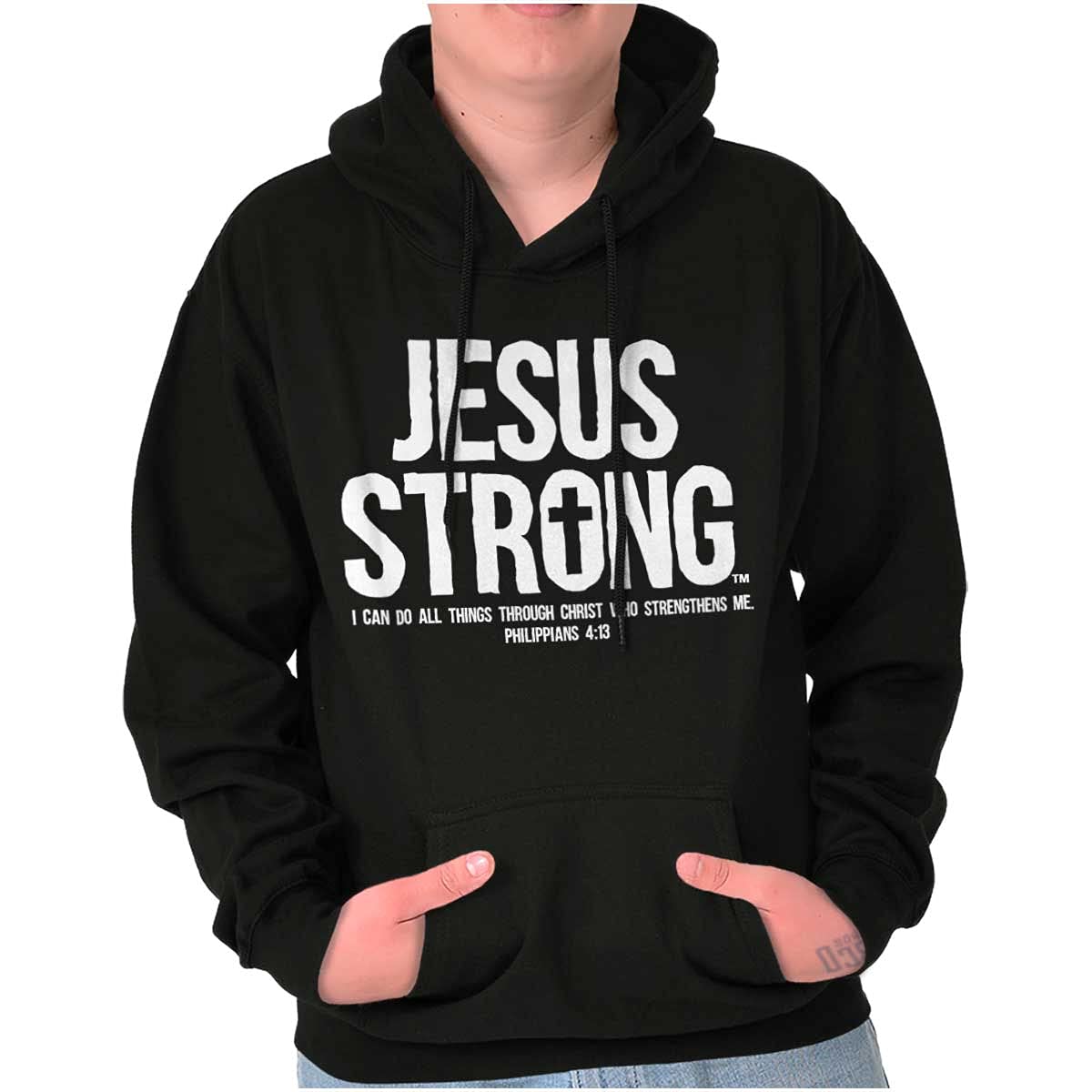 Bible Hoodie Philippians 4:13 - Unisex Christian Sweatshirt for Worship