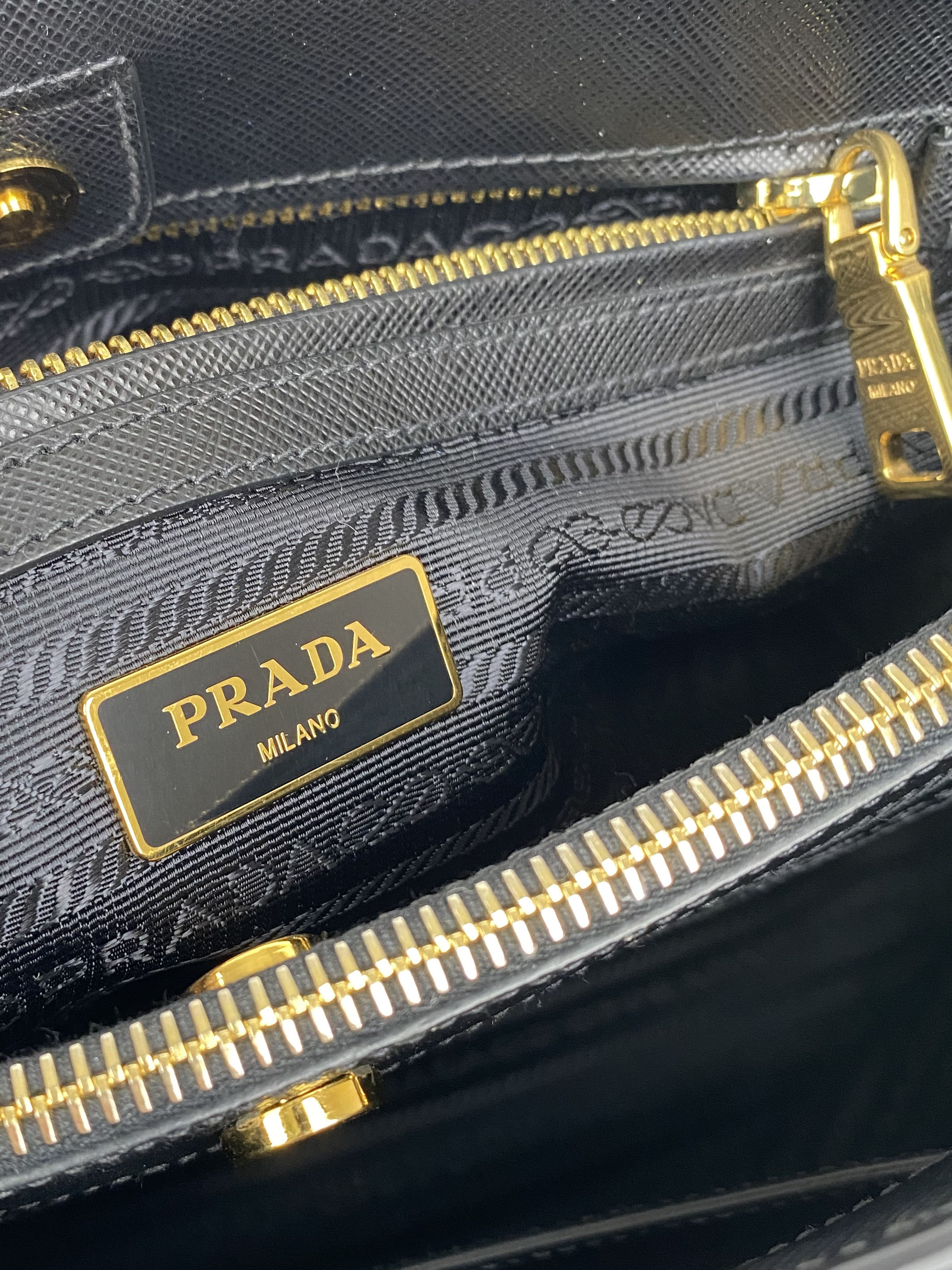 Prada Black Medium Double Zip Lux Tote Bag for Women - Premium Leather Handbag with Dual Zippers - Perfect for Work, Travel & Everyday Use