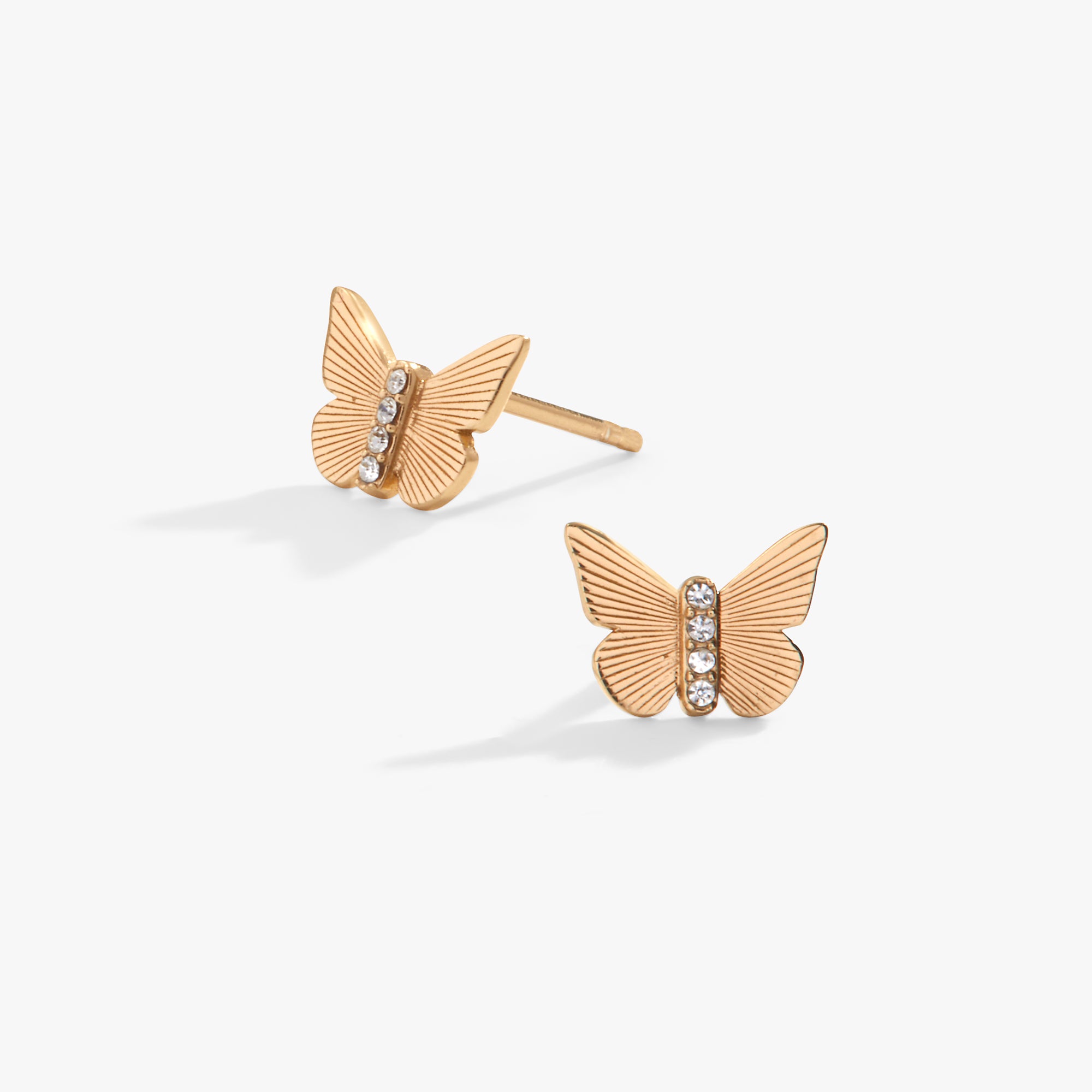 Butterfly Crystal Stud Earrings for Women - Elegant & Sparkling Jewelry Gift for Party, Wedding & Everyday Wear