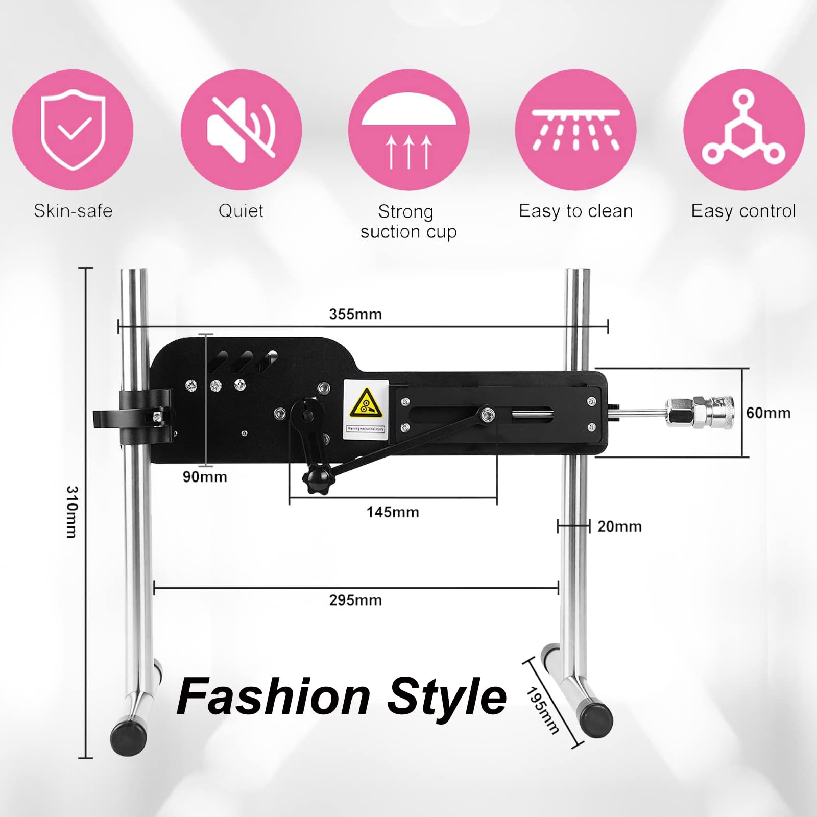 Remote Control Automatic Adjustable Adult Sex Machine with Quick Air Connector - 3 Attachments for Couples & Solo Play - Powerful Thrusting Sex Toy for Enhanced Pleasure (Bedroom Use, Discreet Home Entertainment)