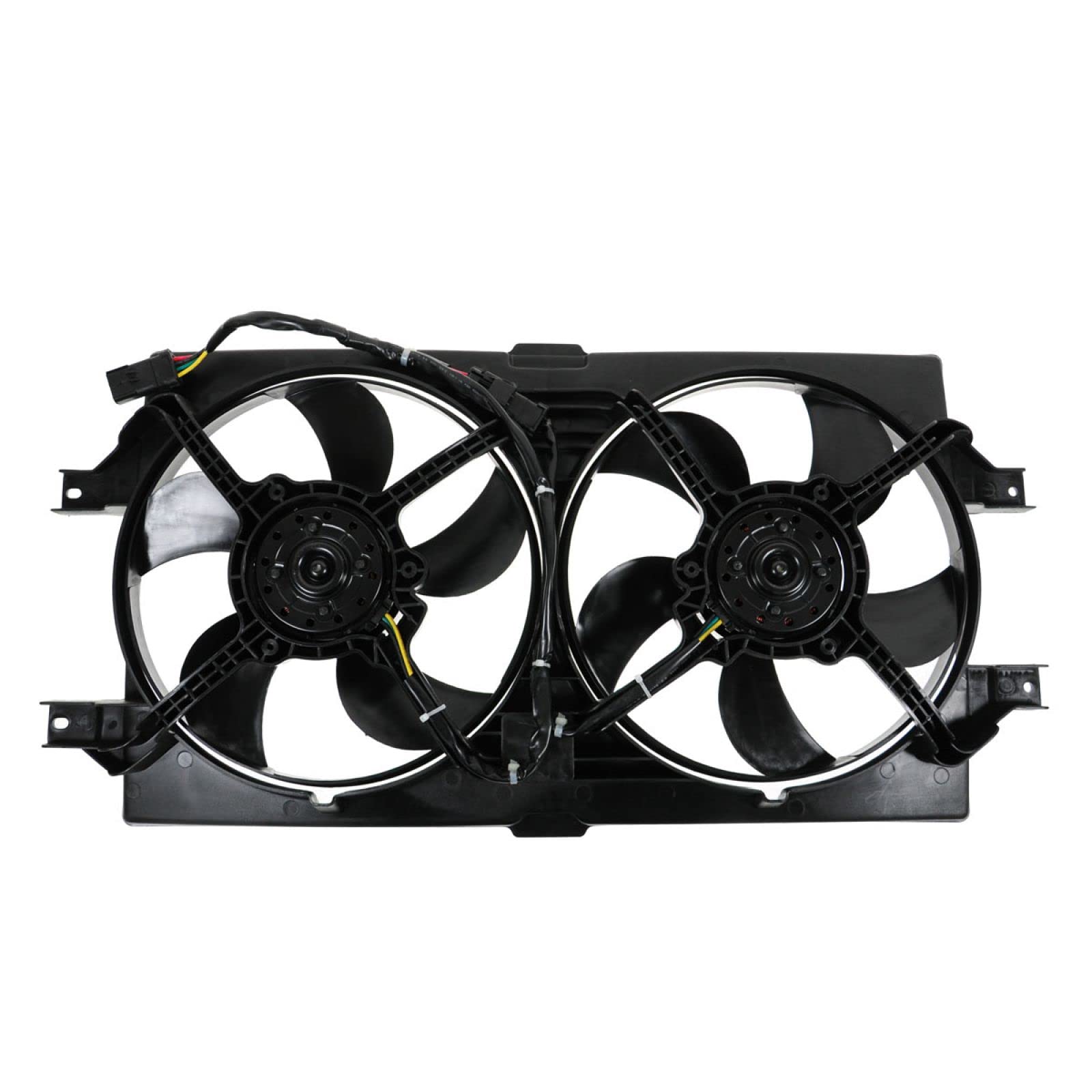 TRQ CH3115103 Radiator Dual Cooling Fan Assembly Compatible with 1999-2004 Chrysler 300M, 1998-2004 Concorde, 1999-2001 LHS, Dodge Intrepid - High Performance Cooling for Hot Weather & Heavy Traffic Driving