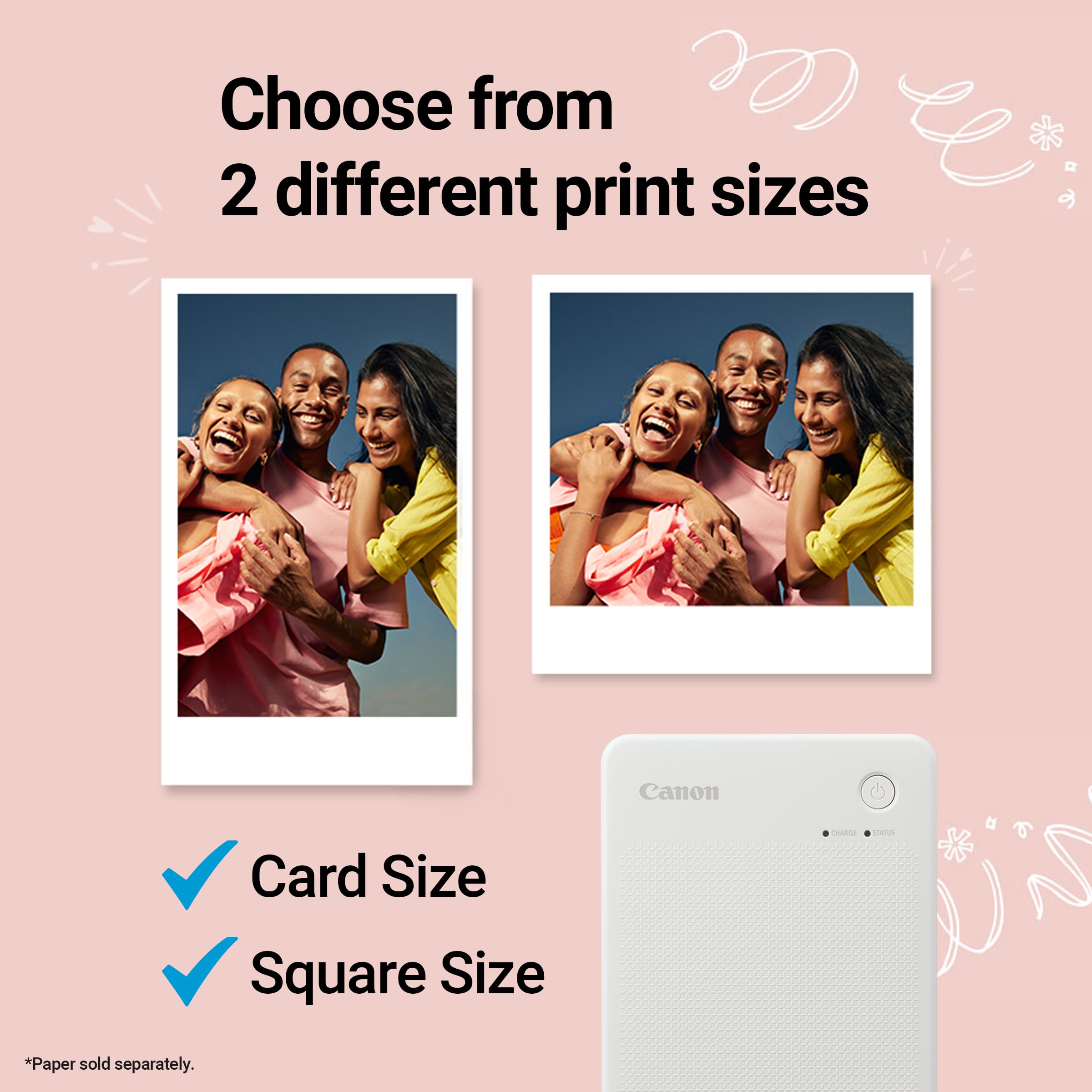 Canon SELPHY QX20 Compact Wireless Photo Printer - Print High-Quality 4x6 Photos Instantly from Smartphone, Ideal for Travel, Home & Party Memories