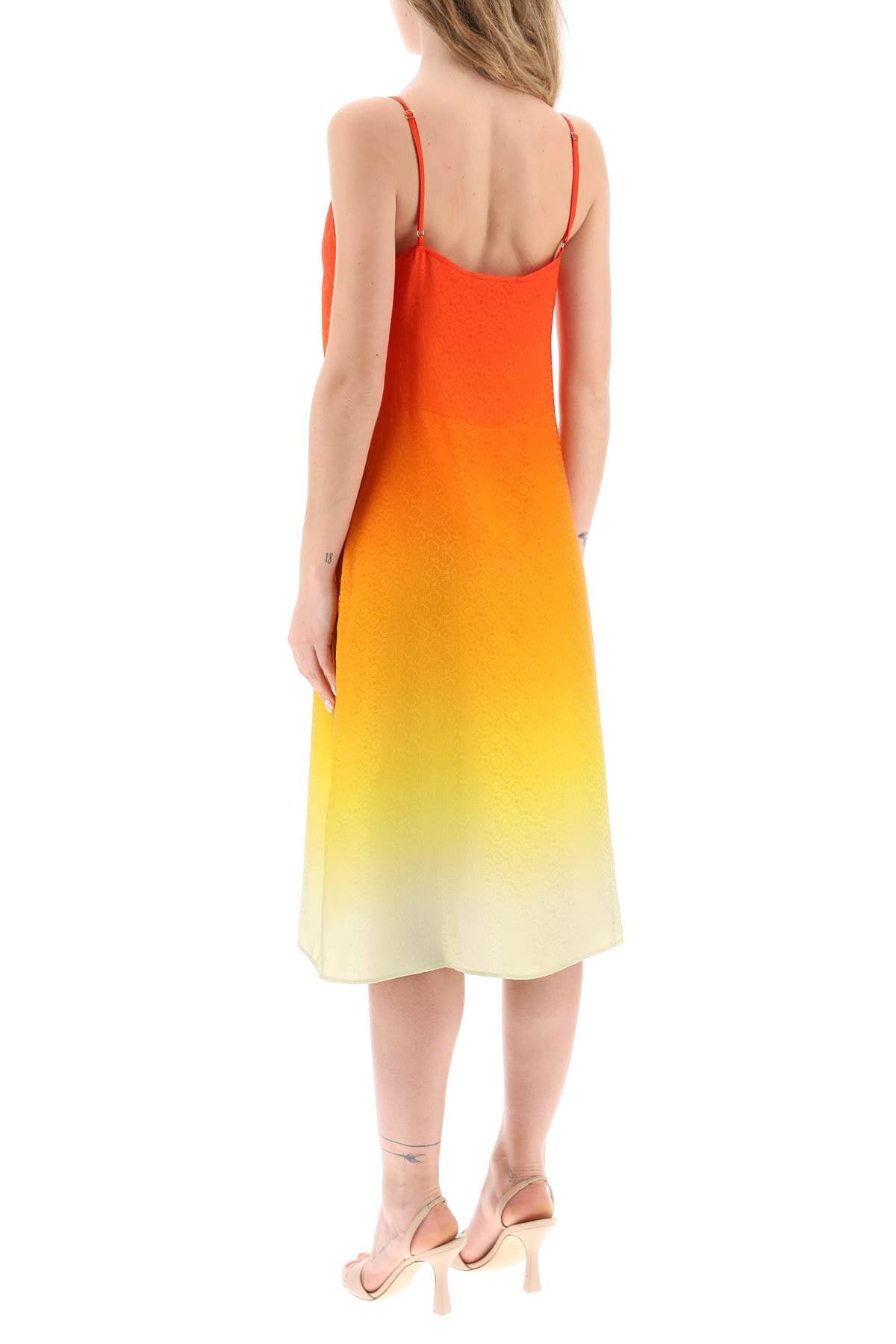 Casablanca Silk Satin Slip Dress with Gradient Effect - Elegant Women's Nightgown for Evening Parties & Date Nights
