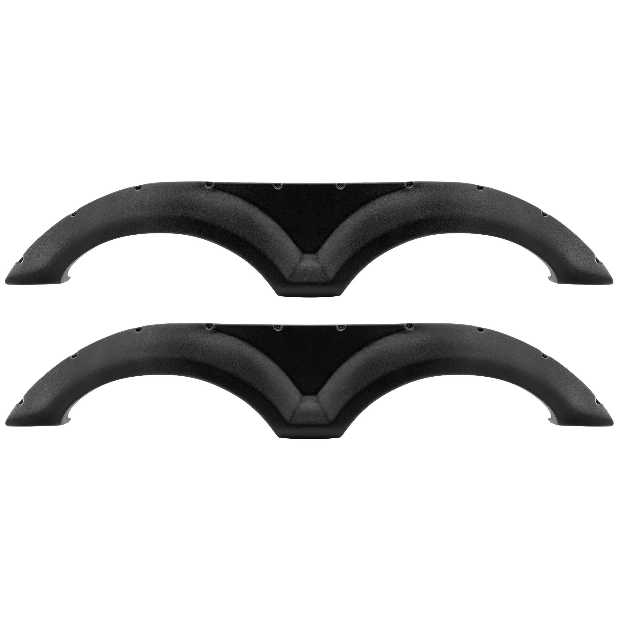 RecPro RV Tandem Fender Skirt - Classic Style Black Plastic Trim Molding (2-Pack) | Durable Protection for RV Wheels & Enhanced Aesthetic Appeal | Perfect for Travel Trailers, Motorhomes & Camper Vans