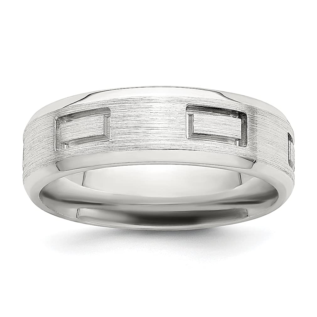 925 Sterling Silver 6mm Rectangle Beveled Edge Wedding Band Ring - Size 13 Classic Fine Jewelry for Women | Elegant Gift for Her, Anniversary, Engagement & Special Occasions