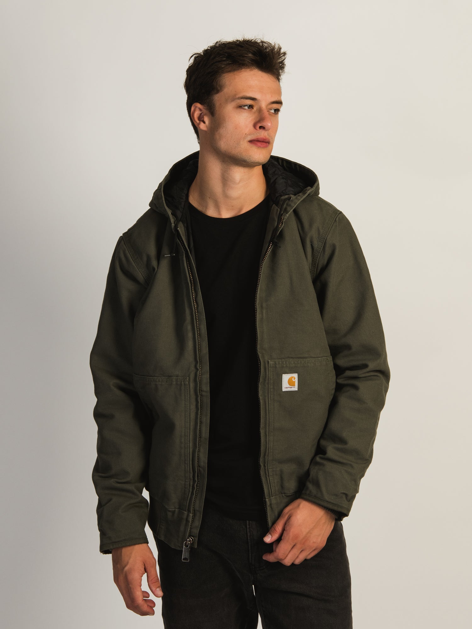Carhartt Men's Washed Duck Insulated Jacket - Heavy Duty Work Coat for Cold Weather - Perfect for Construction, Farming & Outdoor Activities