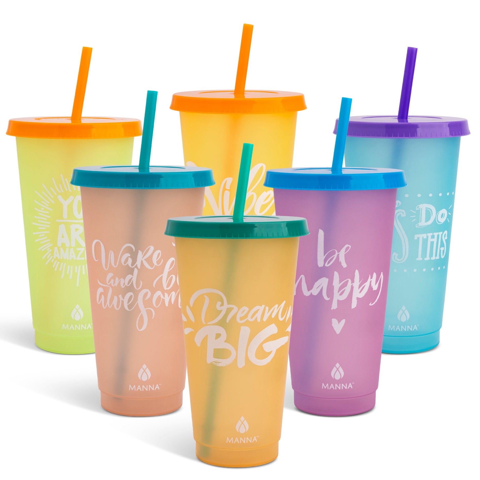 6-Piece Motivational Color Changing Mug Set - Inspirational Quotes Reveal with Hot & Cold Drinks - Perfect for Office, Home, or Gifts
