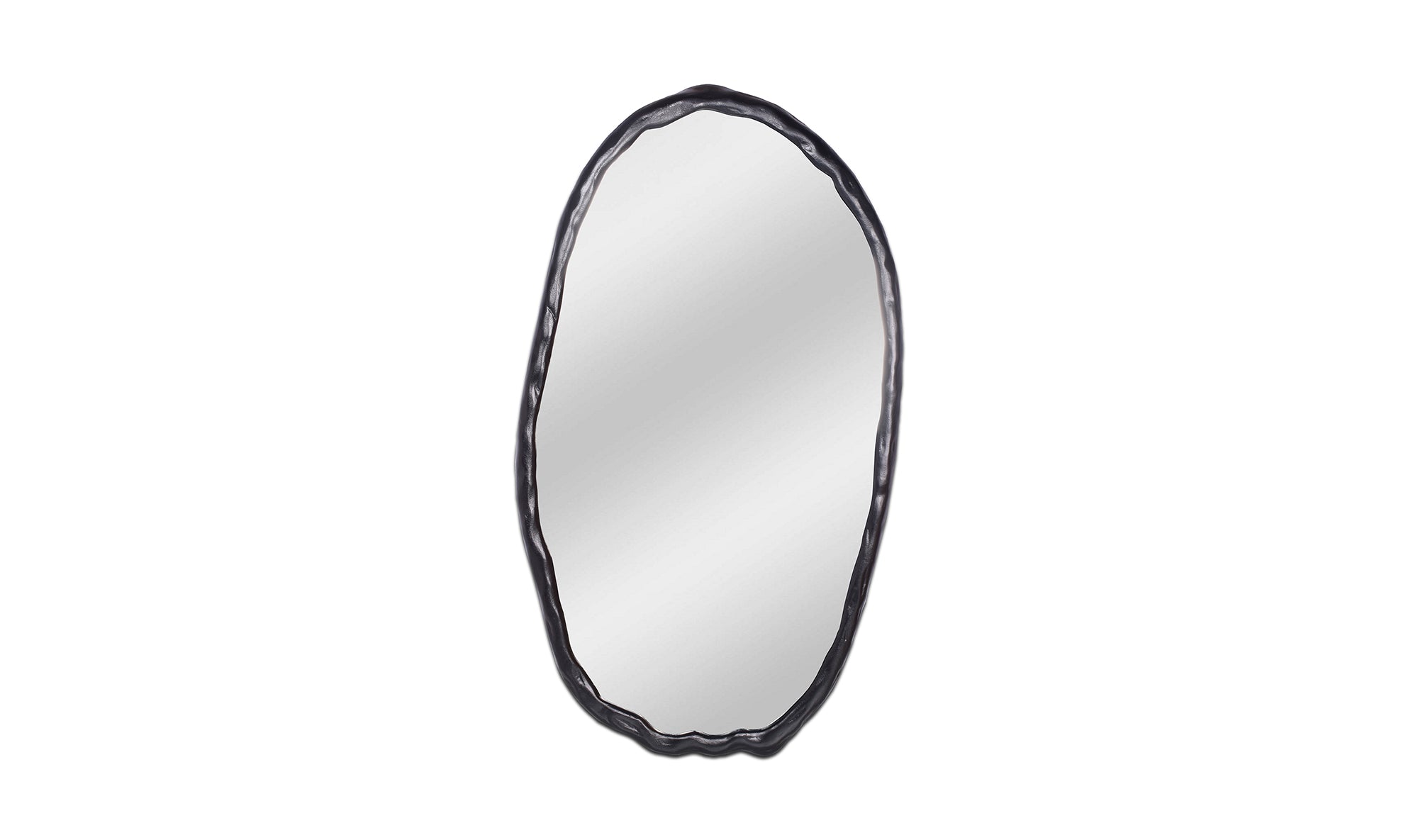 Foundry Oval Mirror - Elegant Black Wall Mirror for Living Room, Bedroom, or Entryway Decor - 36 Inch Modern Framed Mirror for Home & Office