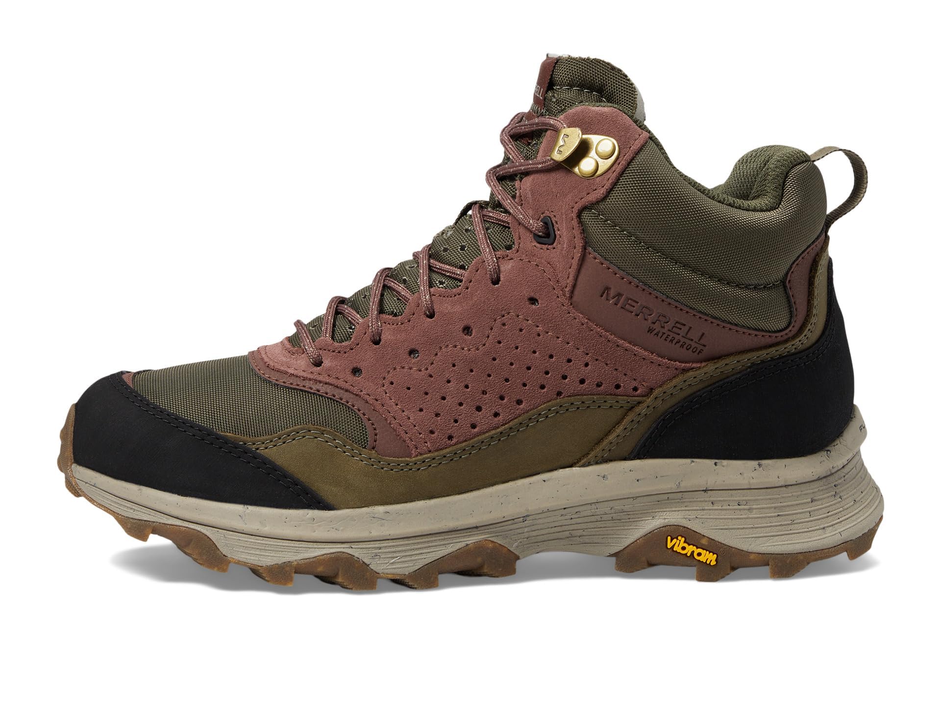 Merrell Speed Solo Mid Waterproof Hiking Boots for Men - Lightweight Trekking Shoes with FloatPro Foam Midsole & Removable PU Footbed - Perfect for Mountain Trails, Camping and Outdoor Adventures