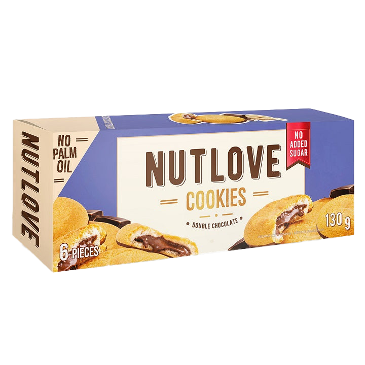 Allnutrition Nutlove Double Chocolate Cookies - 6 Pack | Healthy Protein Snacks for Fitness, Energy & On-the-Go Nutrition