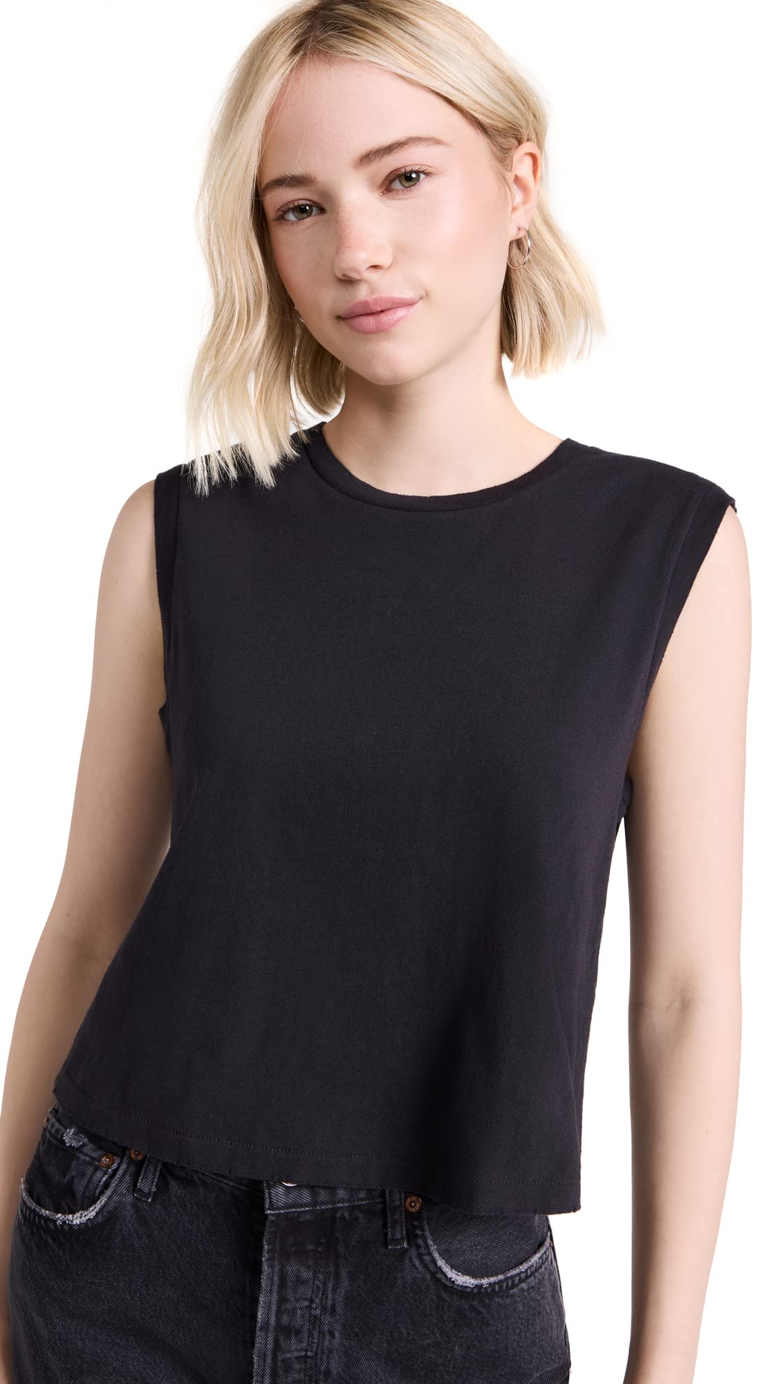 AMO Women's Sleeveless Babe Tee - Soft Cotton Tank Top for Summer | Casual Wear, Gym, Beach & Everyday Outfits