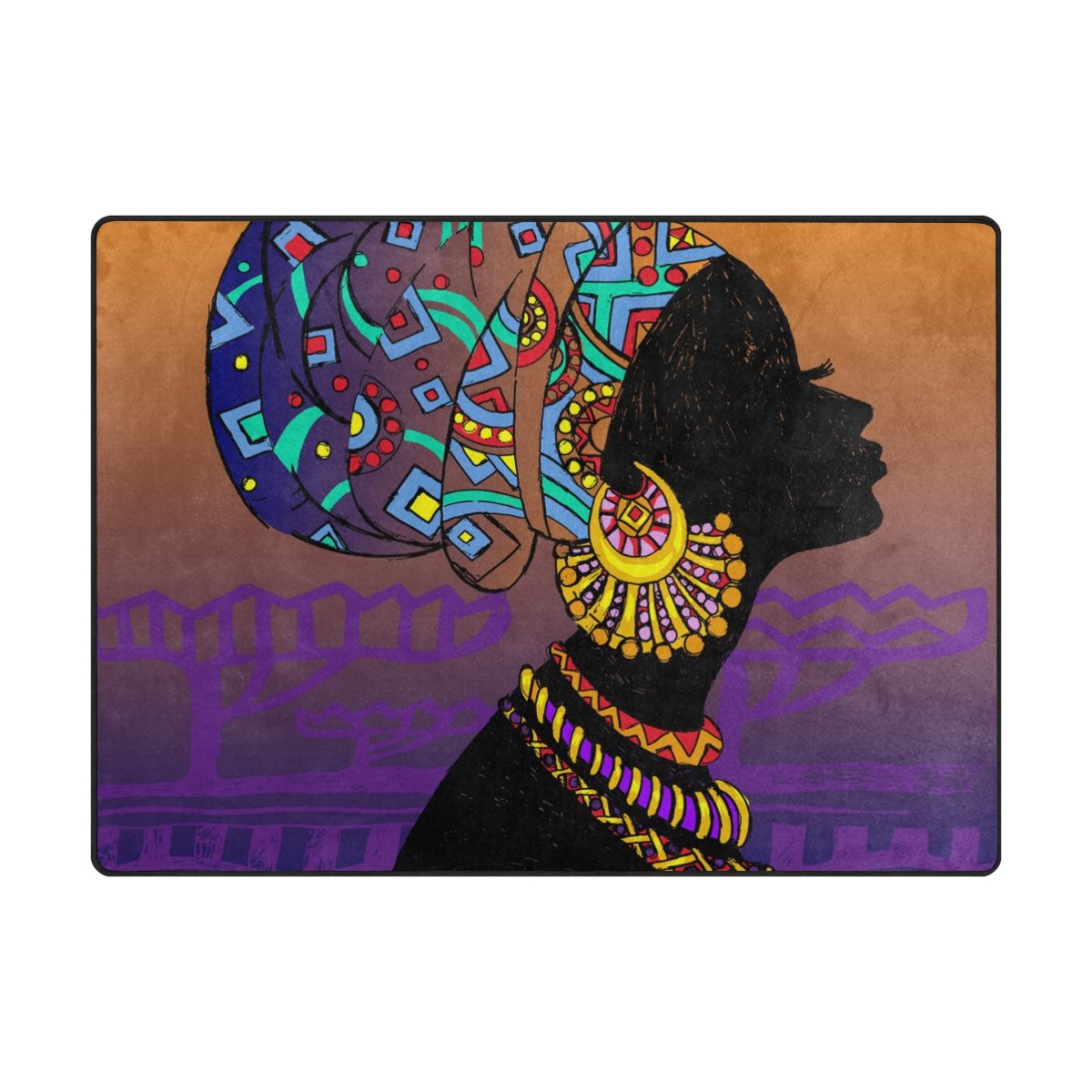 Cooper Girl Tribe African Woman Kids Area Rug - 5'3