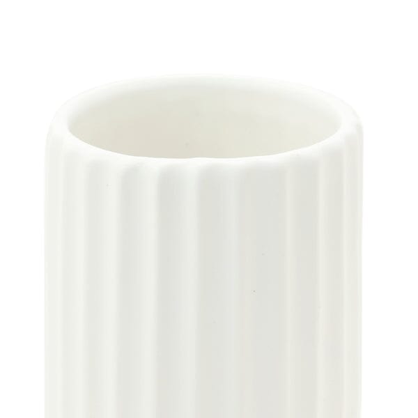 Ceramic White Flower Vase for Home Decor - Elegant Minimalist Vase for Fresh Flowers, Wedding Centerpieces, and Living Room Table Decor