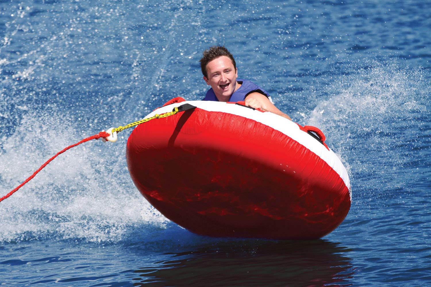 **Airhead Hot Shot 1-2 Rider Towable Tube for Boating, Lakes & Water Sports – Double-Stitched Nylon Cover, Speed Safety Valve – Easy Inflate & Deflate – Perfect for Family Fun & Summer Adventures**