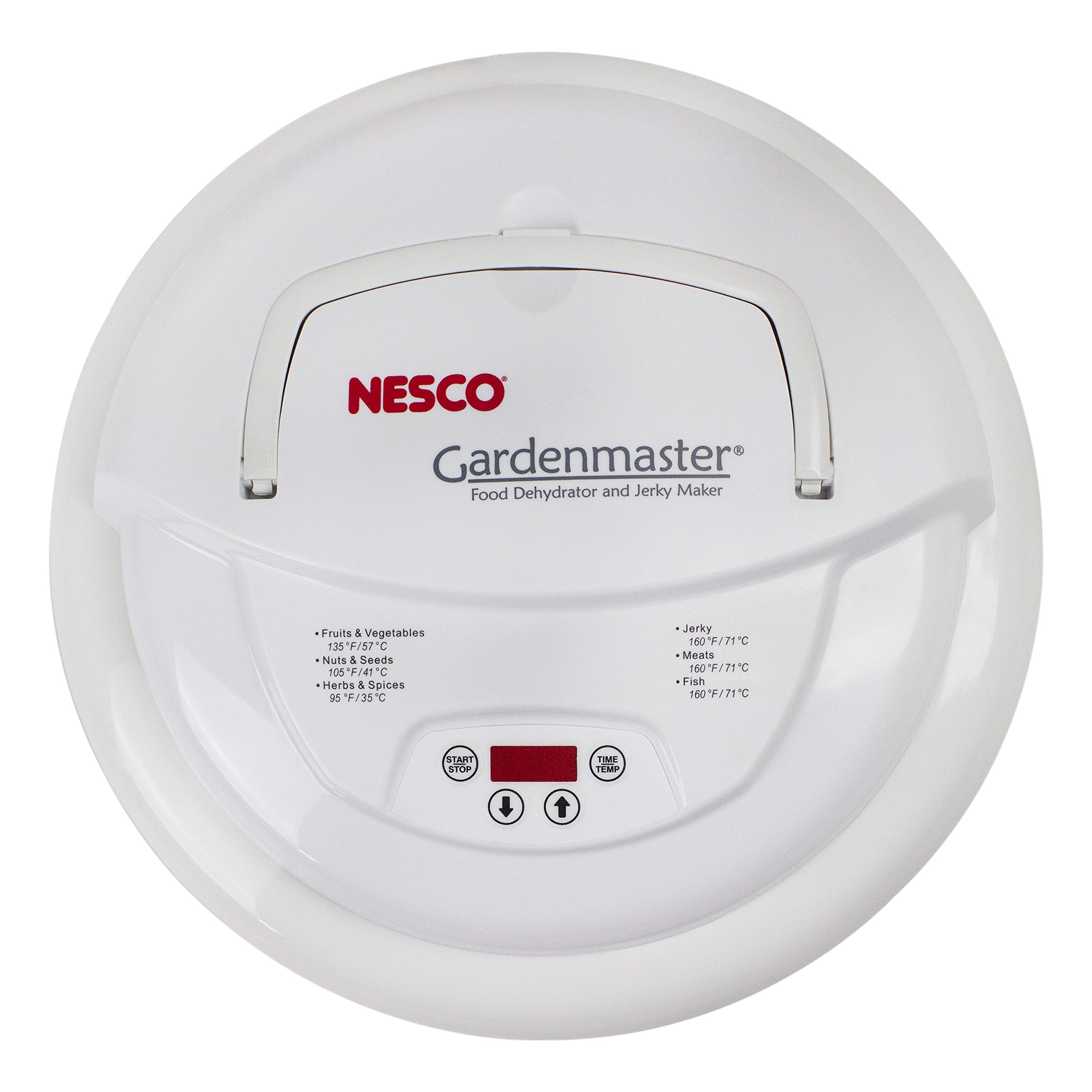 NESCO FD-1040 Gardenmaster Digital Pro Food Dehydrator for Jerky, Fruit, Vegetables & Herbs | White Electric Food Dryer | Includes 2 NESCO LM-2-6 Round 13.5