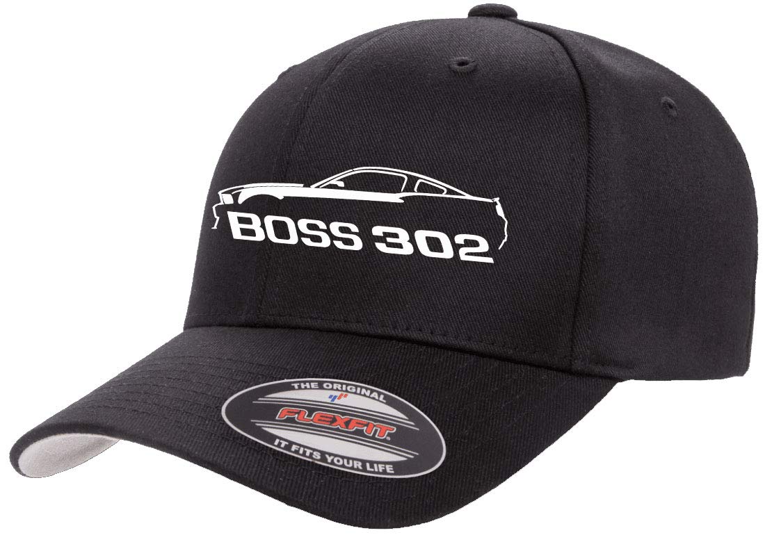 Ford Boss 302 Mustang Flexfit Baseball Cap - Classic Car Design for Racing Fans