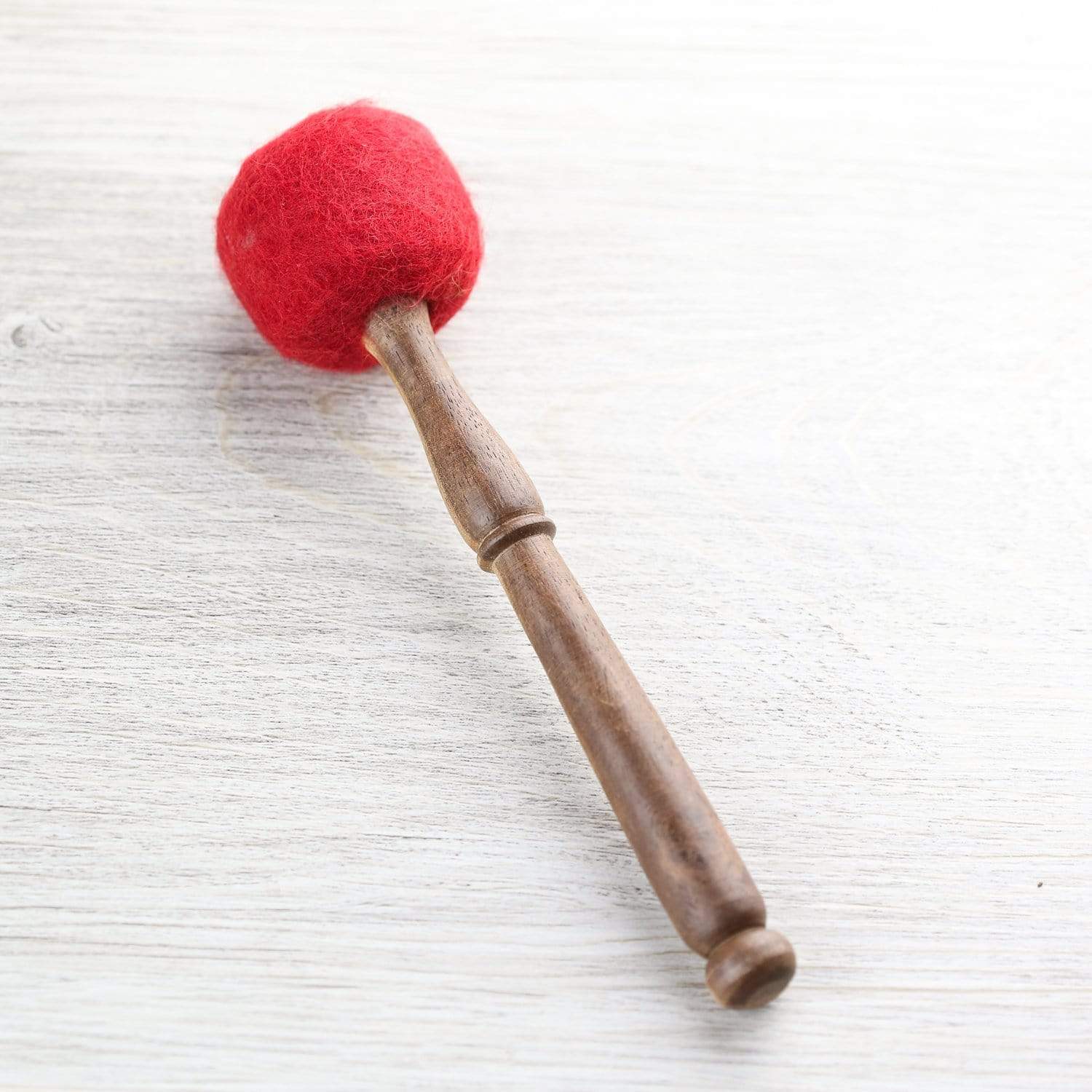 Handmade Red Felt Mallet - Premium Wooden Gavel for Crafts, DIY Projects & Home Decor | Perfect for Decorative Displays, Crafting & Gift Giving