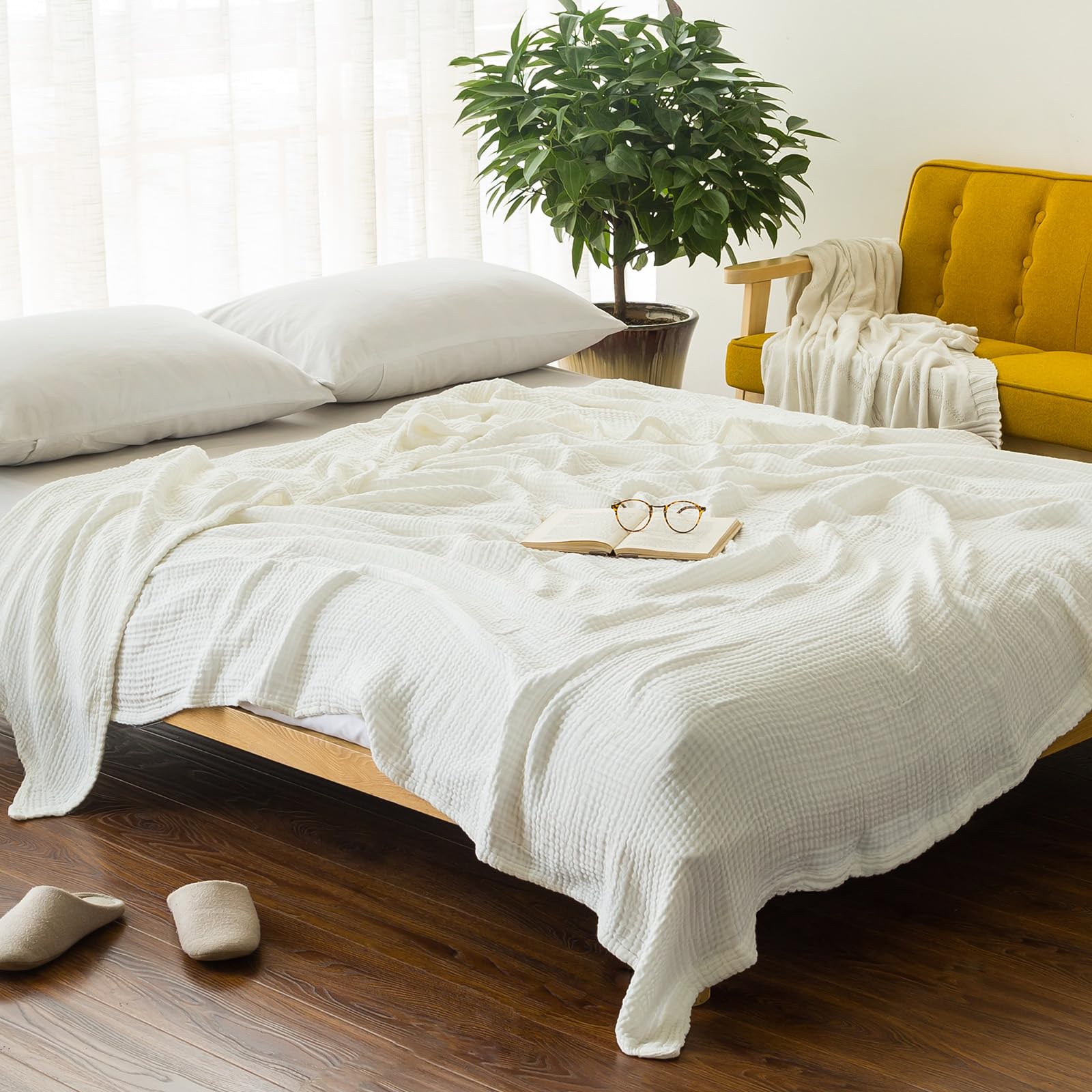 EMME 100% Cotton Muslin Thermal Blanket 60