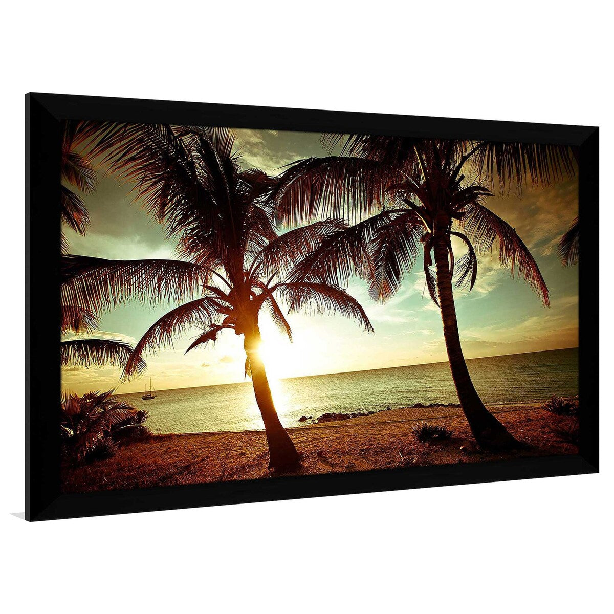 Bimini Sunset Print on Acrylic - Vibrant Wall Art Decor for Living Room, Bedroom & Office - Perfect Tropical Beach Theme Home Decoration
