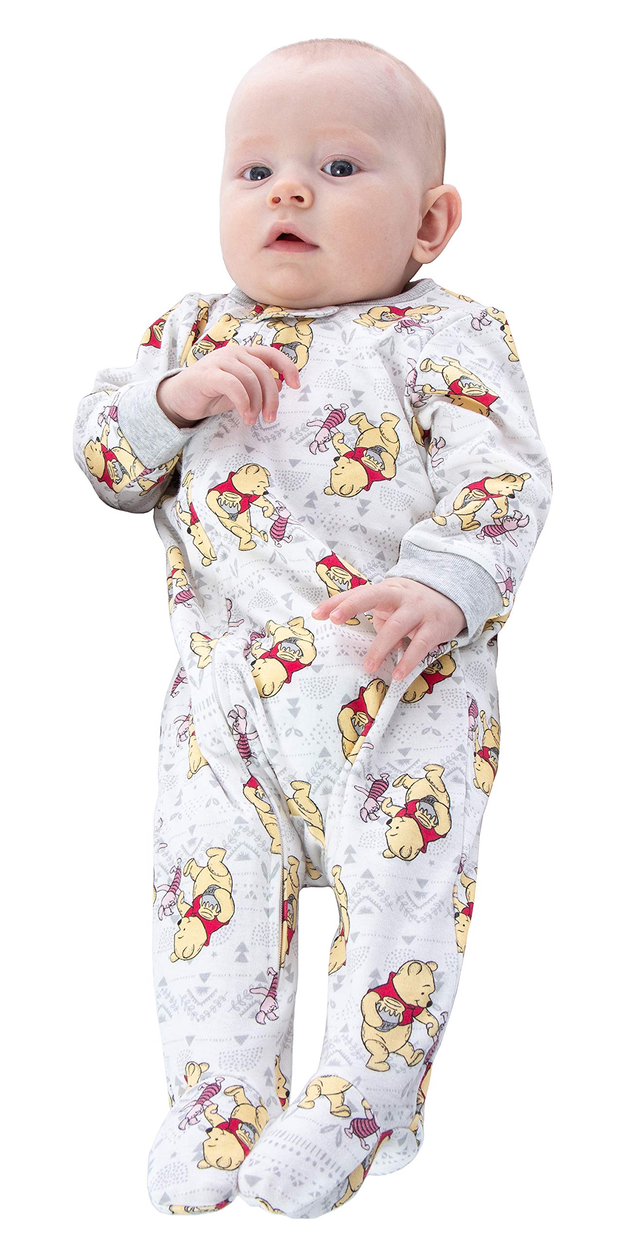 Komar Kids Girls' Disney Baby Footed Sleep & Play Pajamas - Soft Cotton One-Piece Romper for Infants & Toddlers - Perfect for Bedtime, Playtime & Nursery