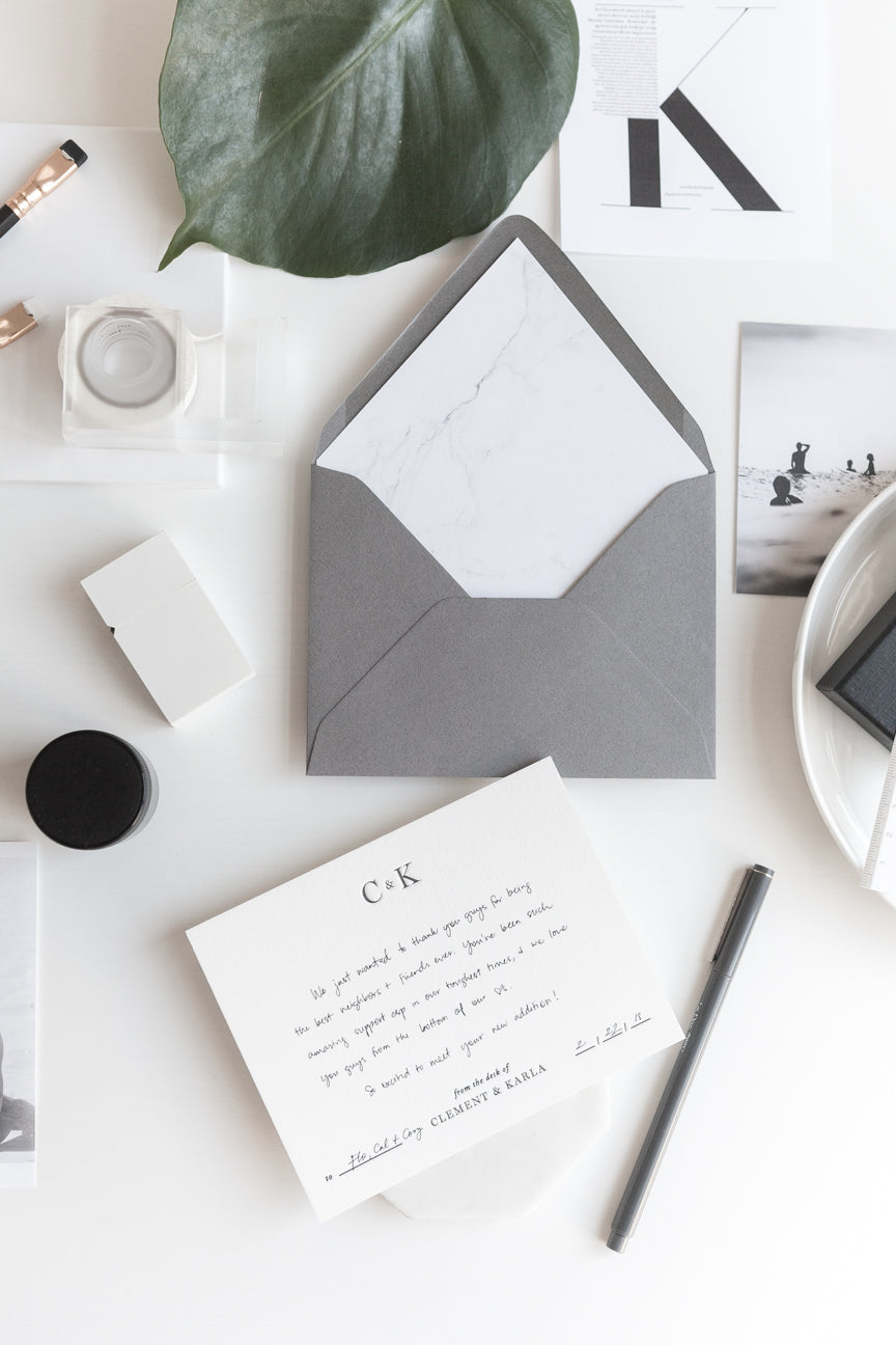 Elegant Marble Envelope Liners - Premium Self-Adhesive Stationery for Wedding Invitations, Greeting Cards & Special Occasions