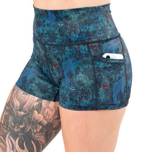 Stylish Koi Print Shorts for Men - Trendy Summer Swim & Lounge Shorts - Perfect for Beach, Pool, and Casual Wear