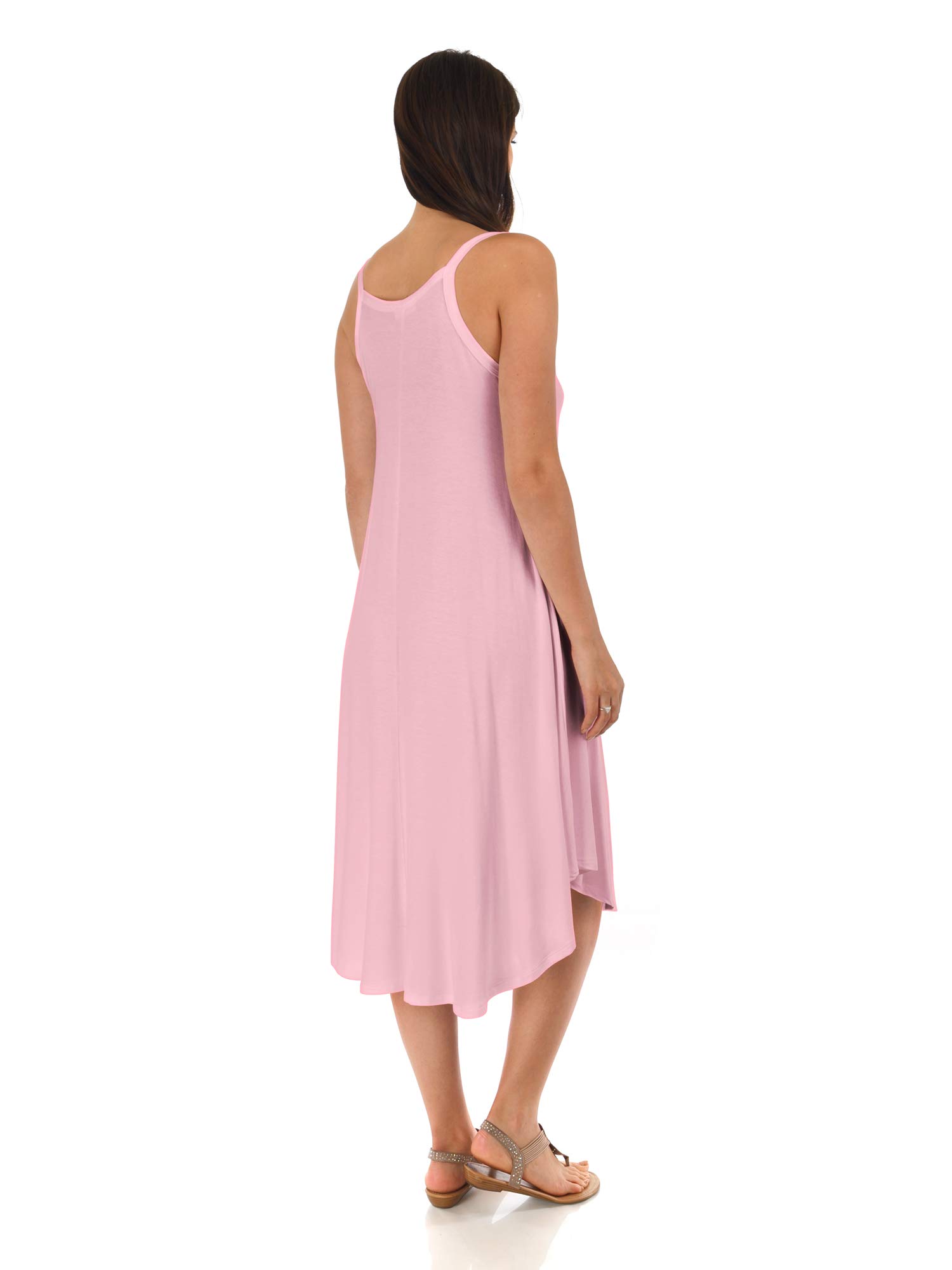 DFF Shop Women's Casual Sleeveless Round Hem Midi Dresses - Flowy Summer Dress for Plus Size & Regular (S-5X) | Perfect for Beach, Vacation & Everyday Wear