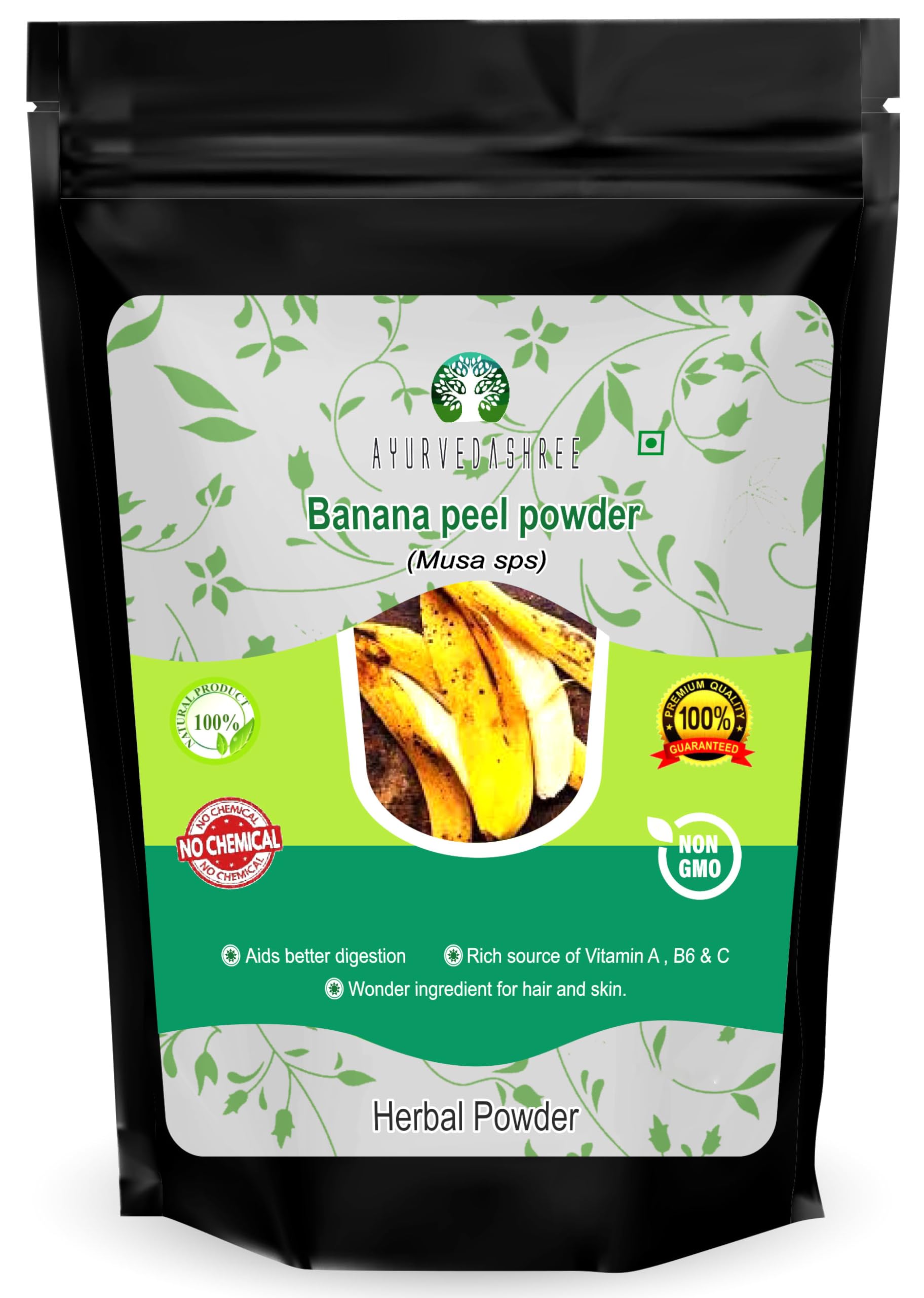 Organic Banana Peel Powder 200g - Natural Hair Conditioner & Face Moisturizer for Dry Skin | Preservative-Free, Silica-Free | DIY Beauty & Skincare Recipes | Perfect for Homemade Hair Masks & Facial Treatments