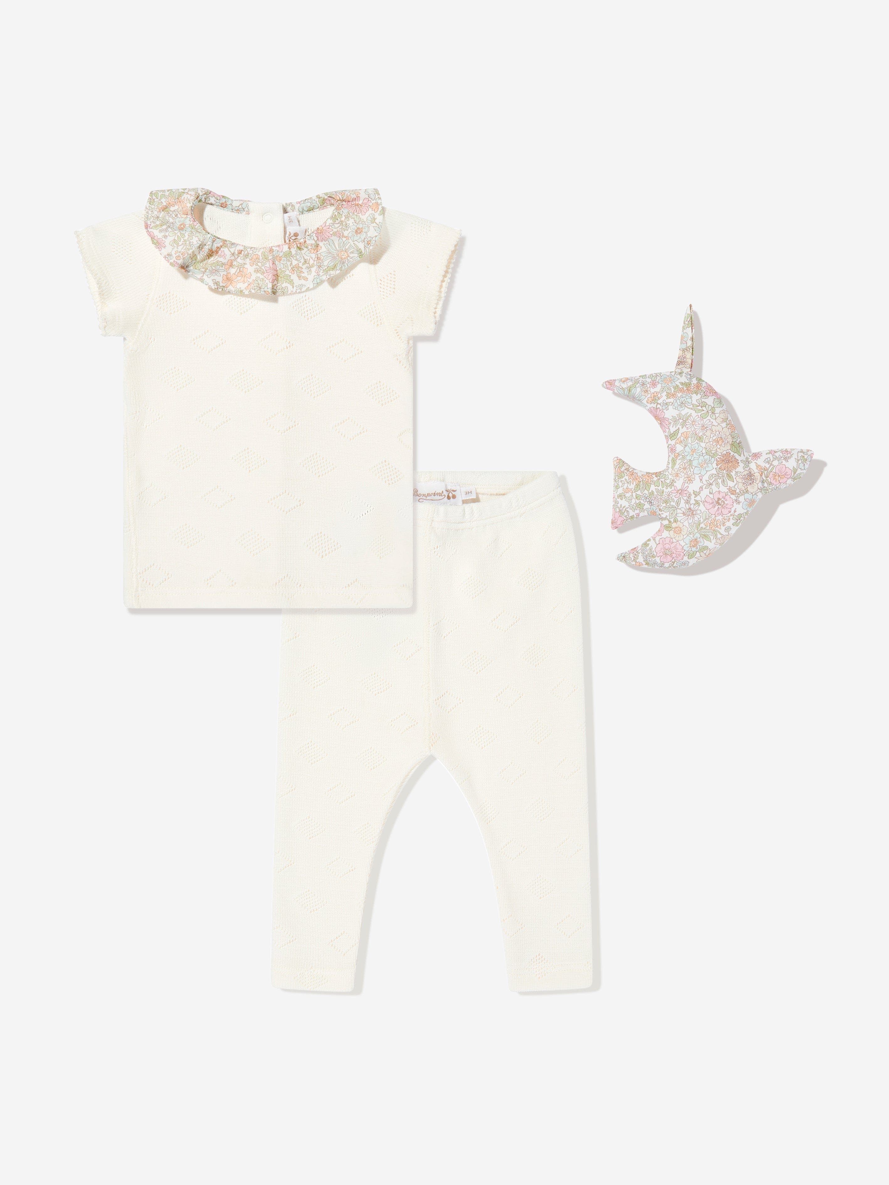Baby Girls' Ivory Daisie Gift Set - Newborn Outfit, Baby Shower & Christening Present - Perfect for Special Occasions & Photo Shoots