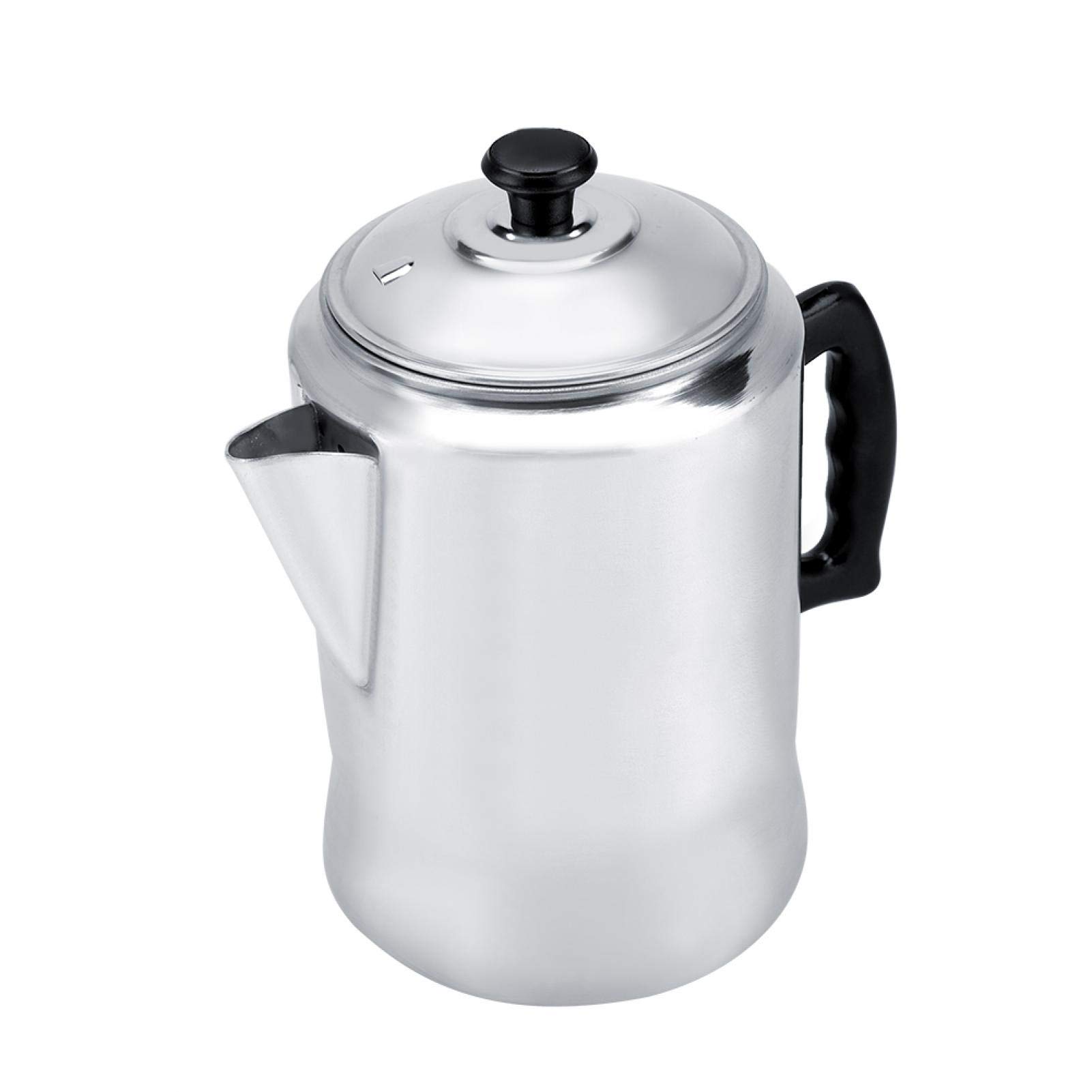 3L Aluminum Stovetop Percolator Coffee Maker Pot with Lid - Ideal for Home, Travel, Camping & Outdoor Adventures - Classic Cafetera for Brewing Rich Coffee
