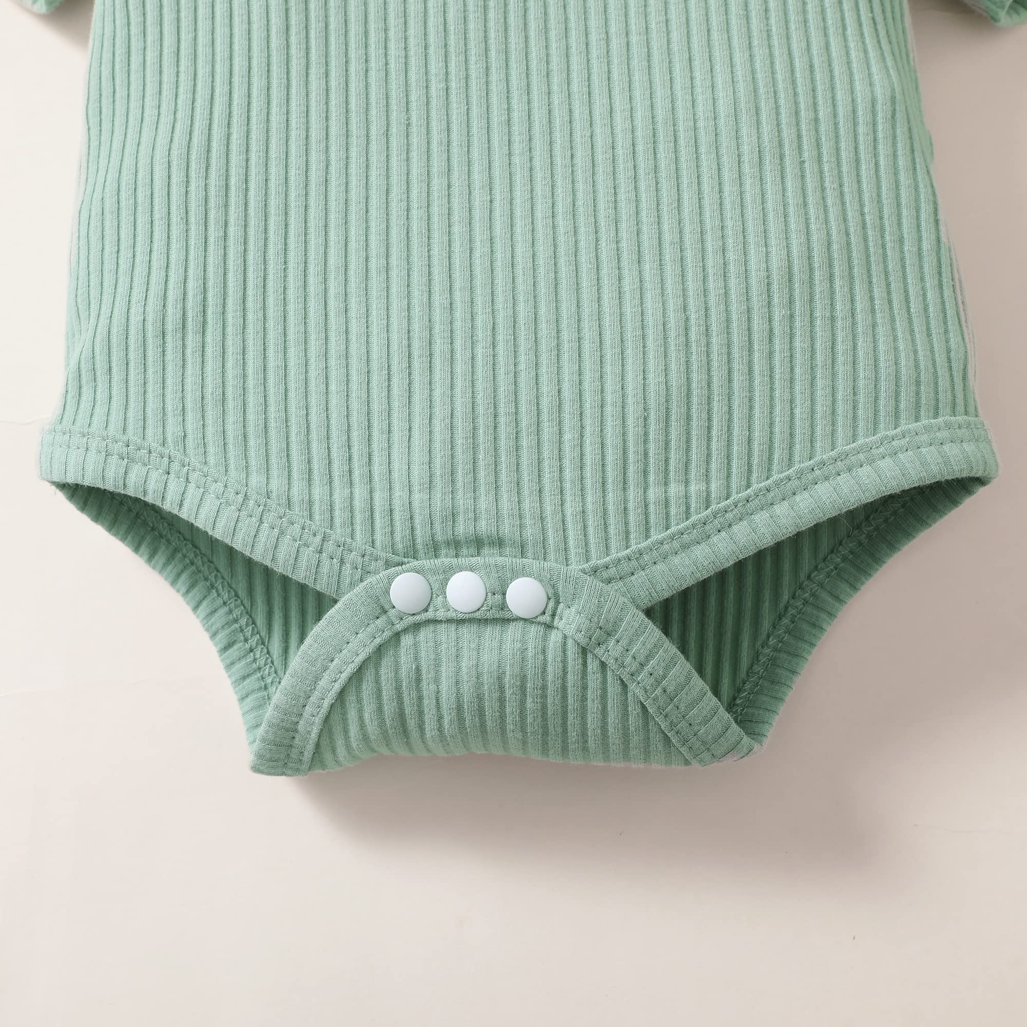Adorable Newborn Baby Girl Outfits - Ribbed Romper & Pants Set | Soft & Comfortable Infant Clothes for 0-12 Months | Perfect for Photos, Parties & Daily Wear