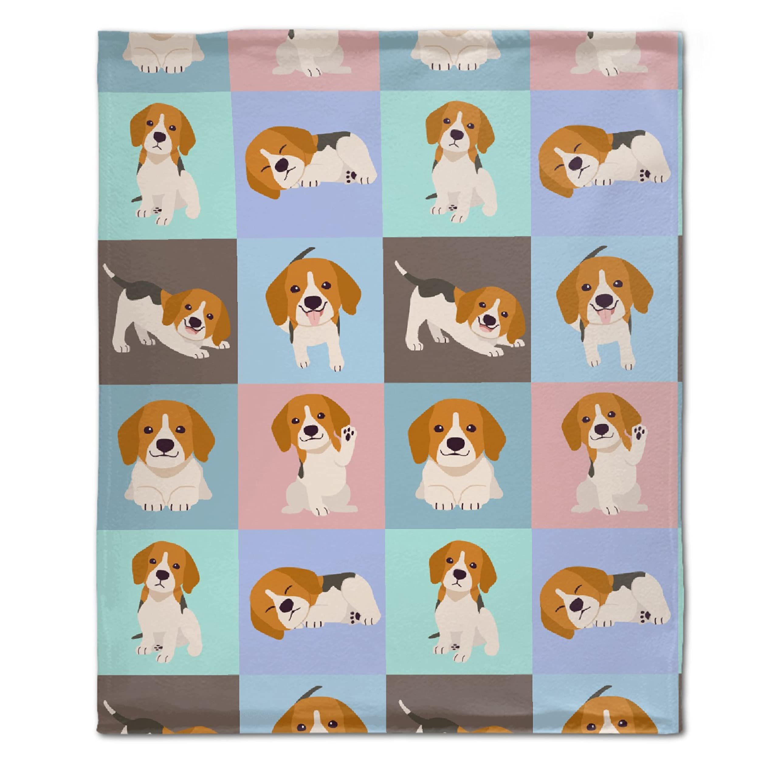 Cozy Beagle Dog Flannel Fleece Throw Blanket - Ultra Soft Microfiber Blanket for Adults & Kids (120
