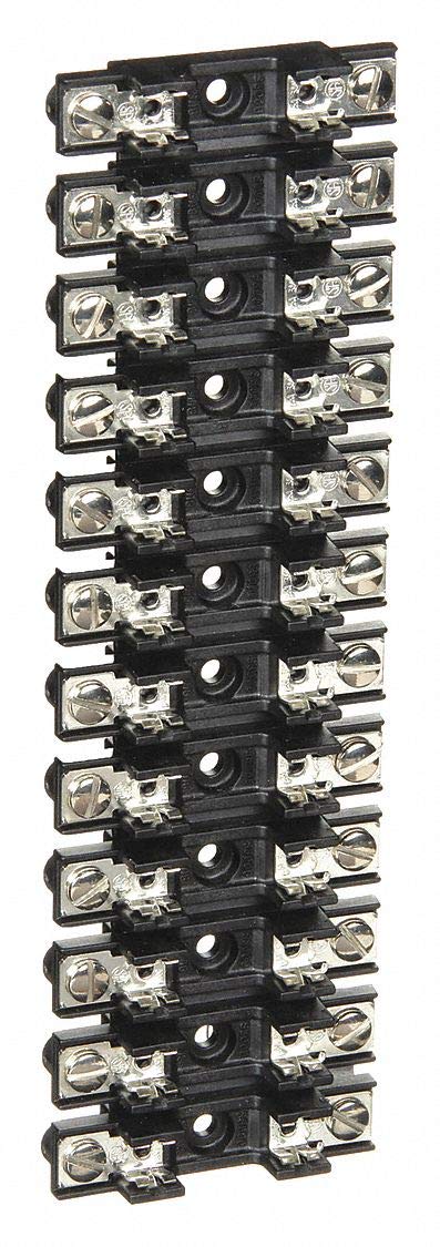 30A 12 Pole Glass & Ceramic Fuse Block - Heavy Duty Circuit Protection for Automotive, Marine & Industrial Electrical Systems