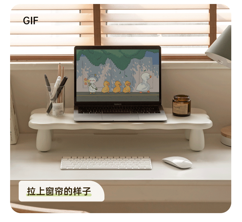 Premium Birch Solid Wood Computer Stand with Storage Shelf - Ergonomic Laptop & Monitor Riser for Home Office Desk Organization