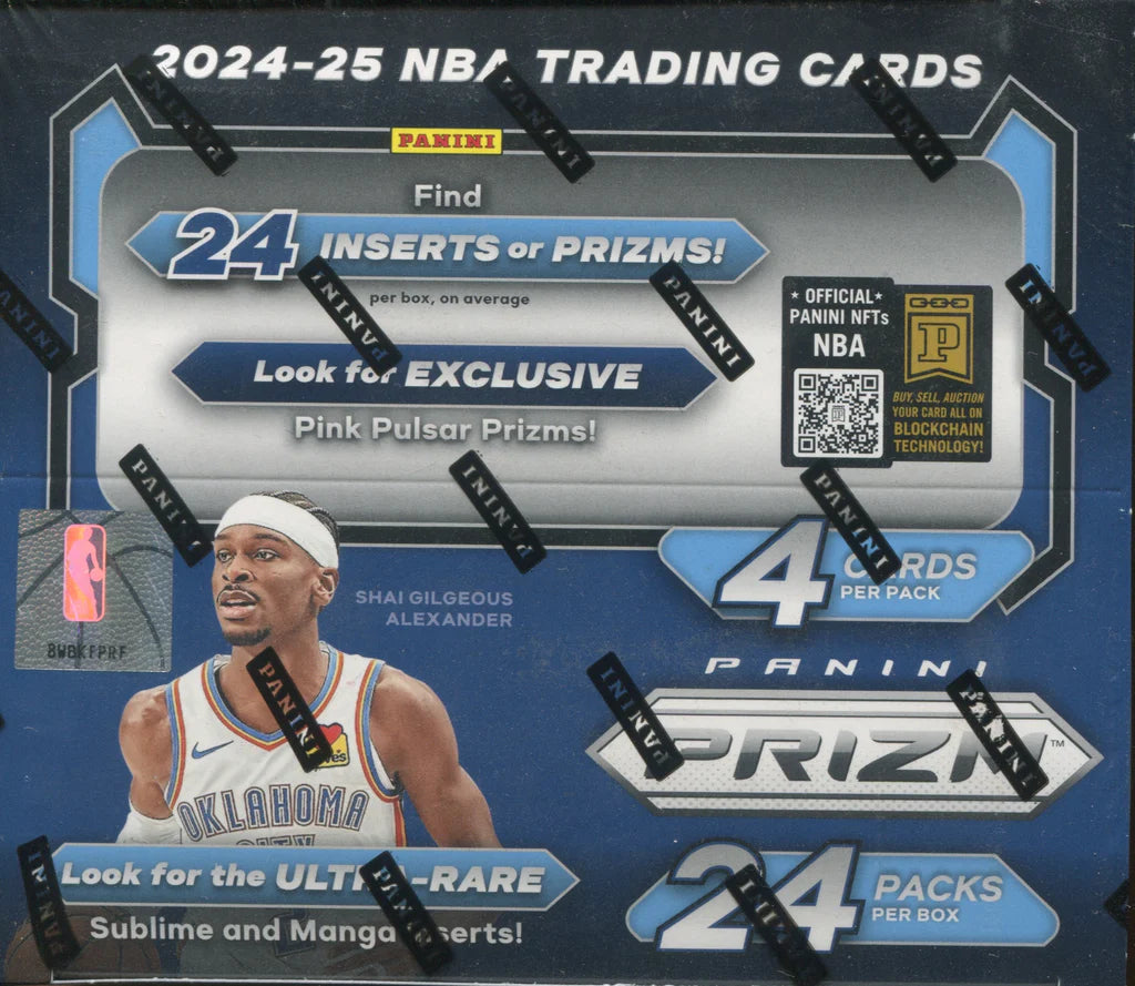 2024 Panini Prizm Basketball Trading Cards Retail Box - 25 Packs of NBA Collectible Cards for Sports Fans & Collectors - Perfect for Trading, Gifting, and Display