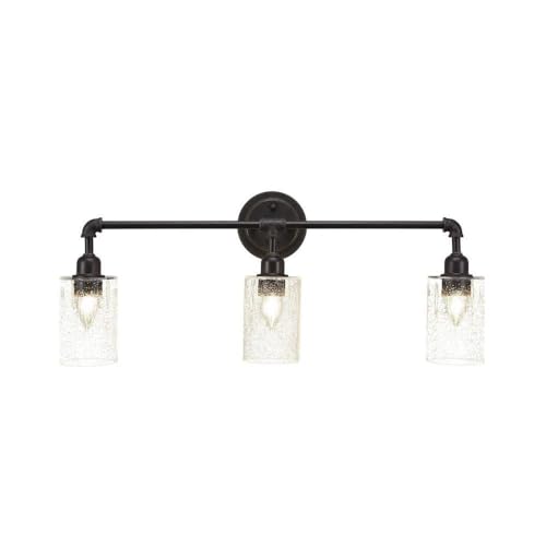 Toltec Lighting 183-DG-300 Vintage 3-Light Bathroom Vanity Bar with 4